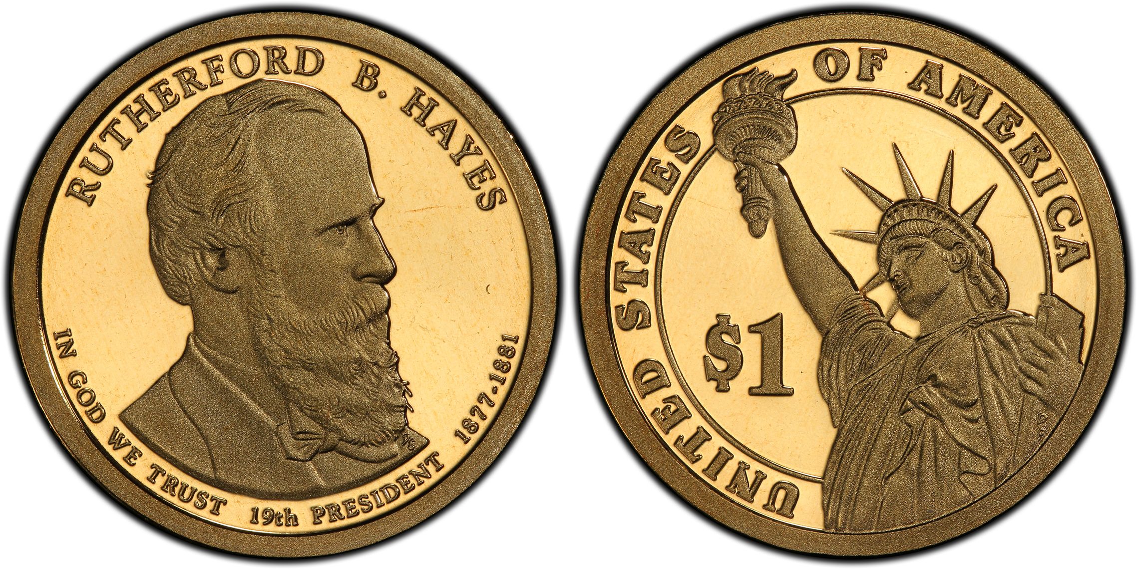 2011-S $1 Rutherford B. Hayes First Strike, DCAM (Proof) Presidential ...