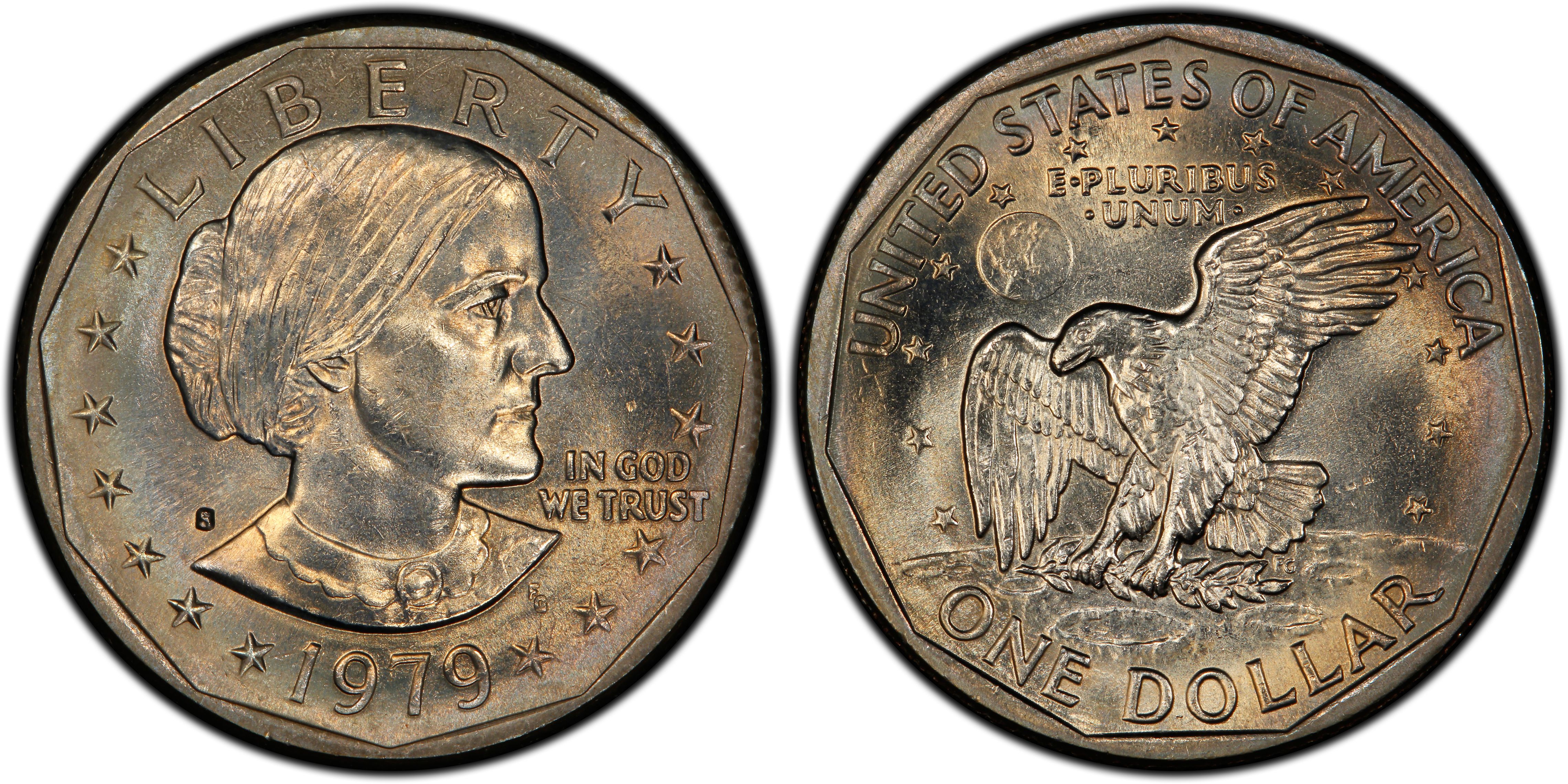 Images of Susan B. Anthony Dollar 1979-S SBA$1 - PCGS CoinFacts2200 x 1101