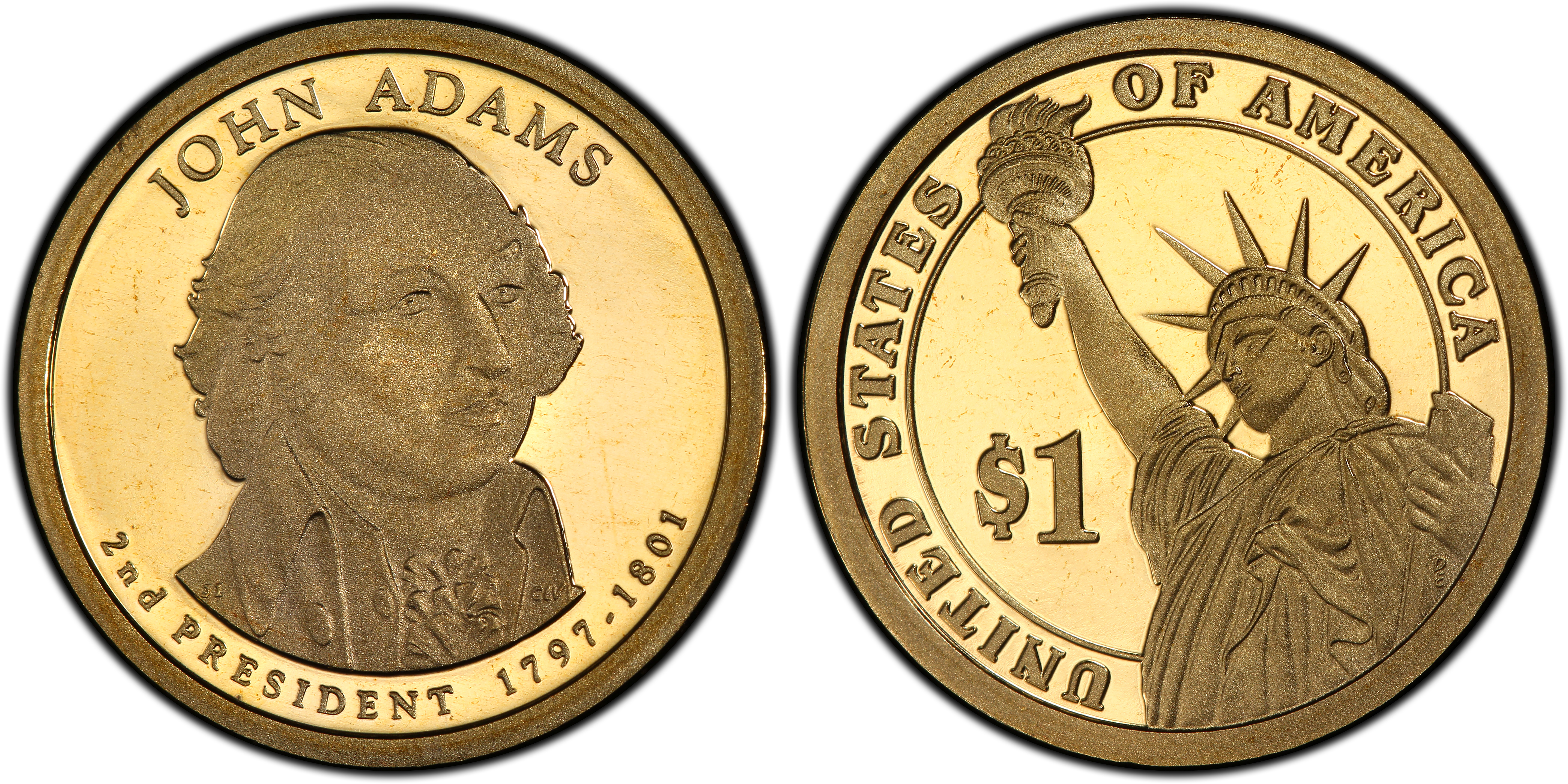 Images of Presidential Dollars 2007S 1 John Adams, DCAM PCGS CoinFacts