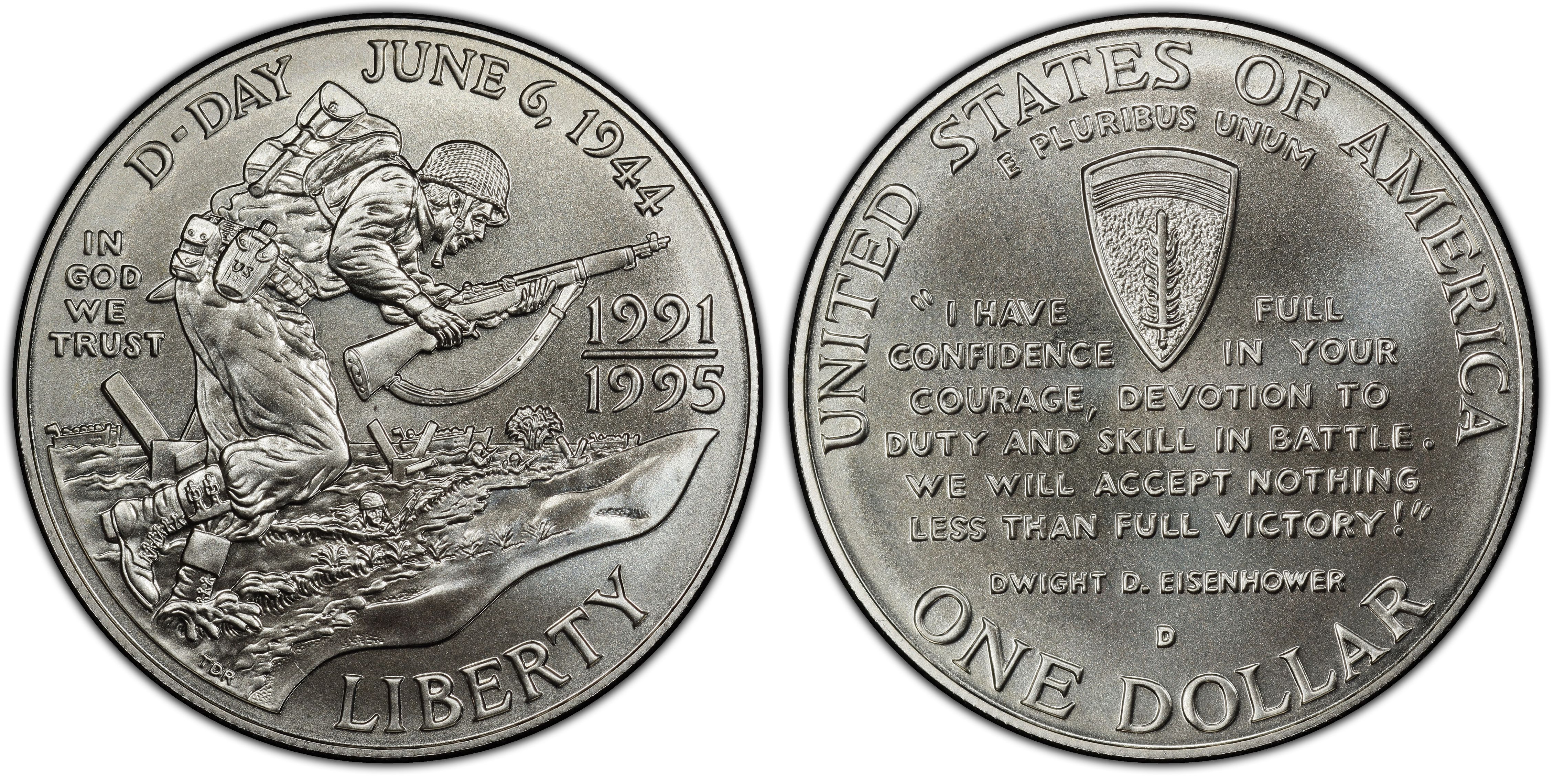 1991-95 BU WWII 50th Anniversary 90% Silver Dollar and Half 2 Coin WW2 1993 UNC 