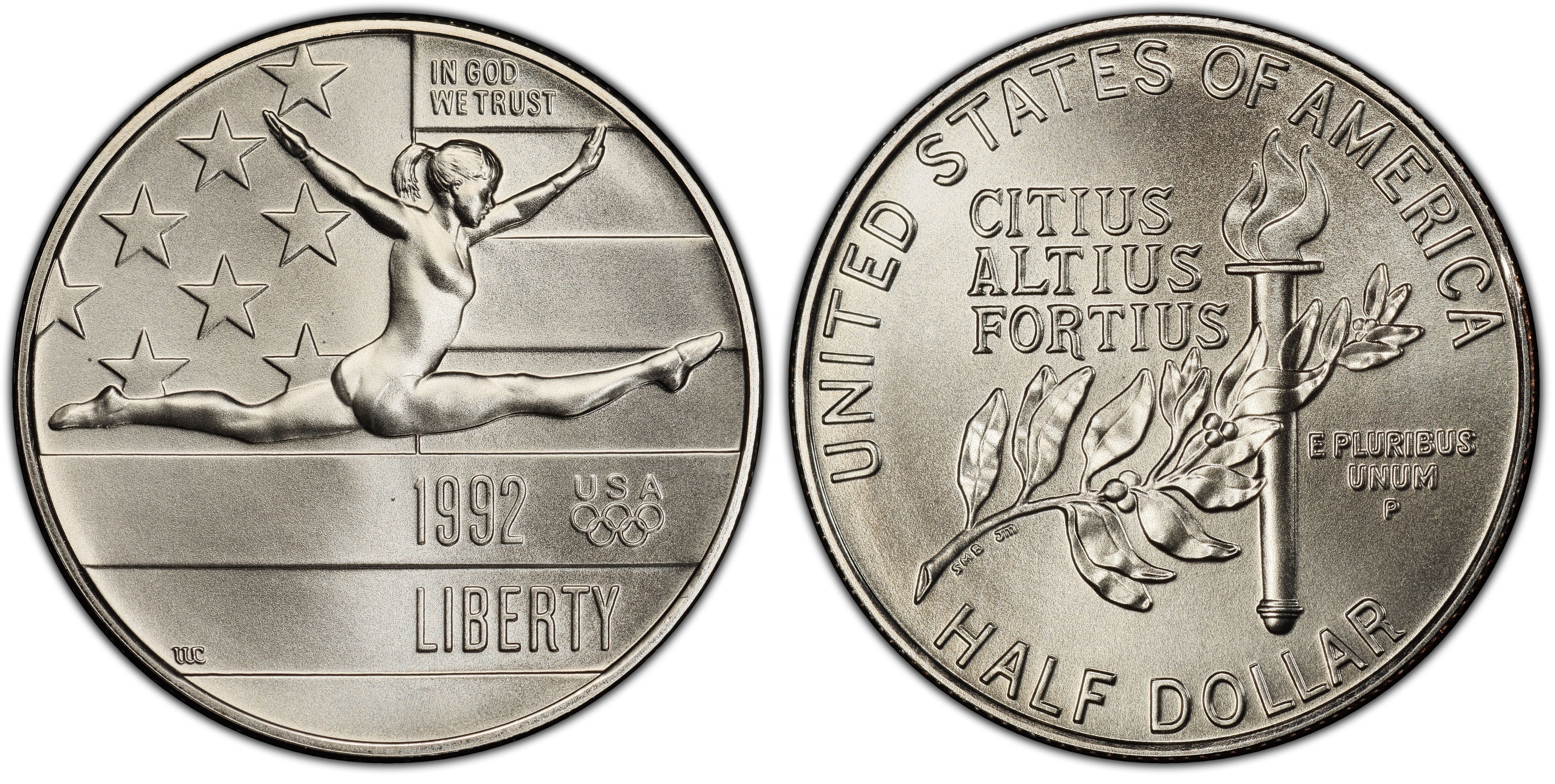 Details about   1992 S Olympic Gymnast US Mint Half Dollar Proof 50c Coin with Box and COA 
