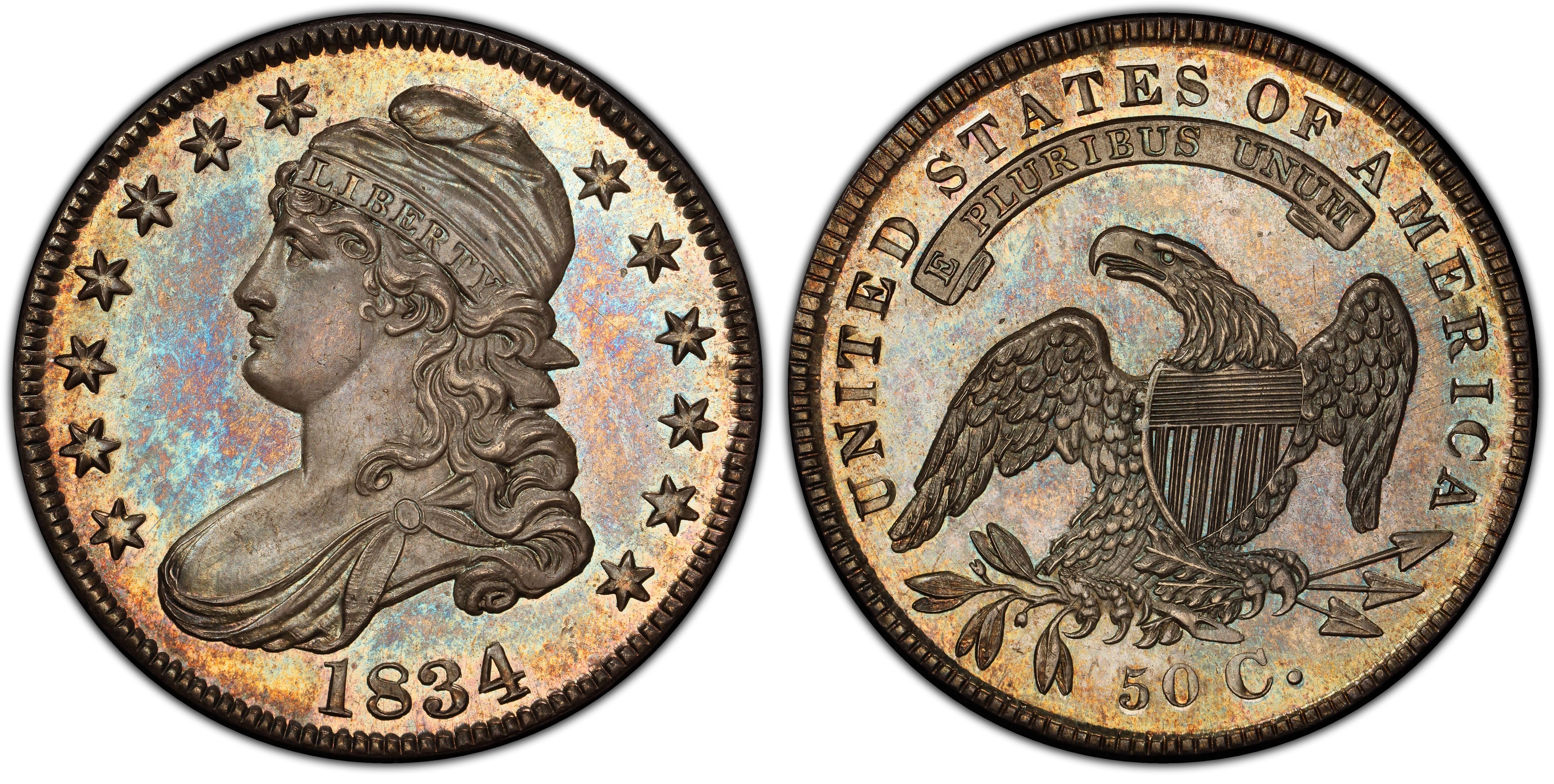 1834 50C (Proof) Capped Bust Half Dollar - PCGS CoinFacts