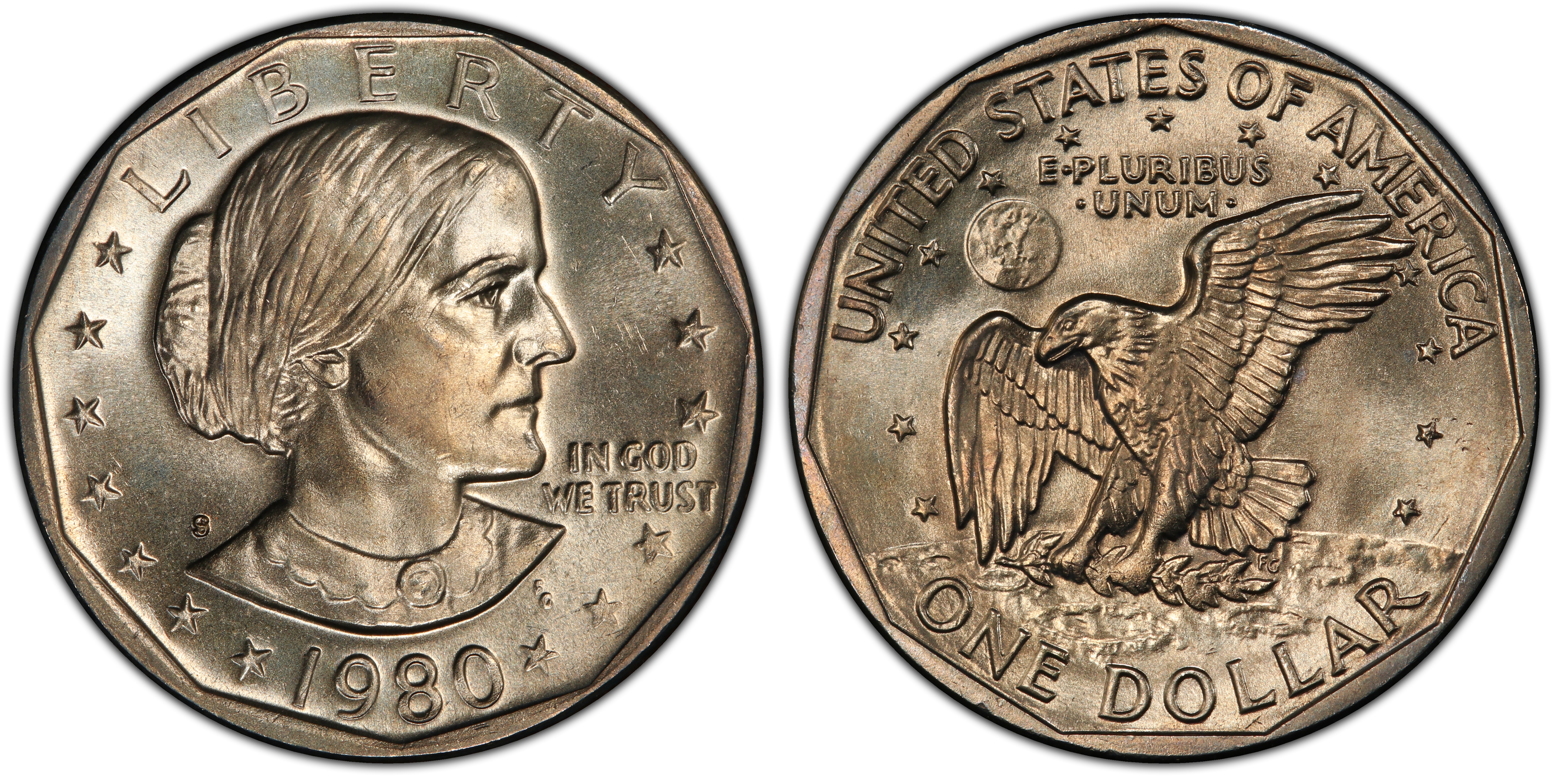 1980-S SBA$1 (Regular Strike) Susan B. Anthony Dollar - PCGS CoinFacts