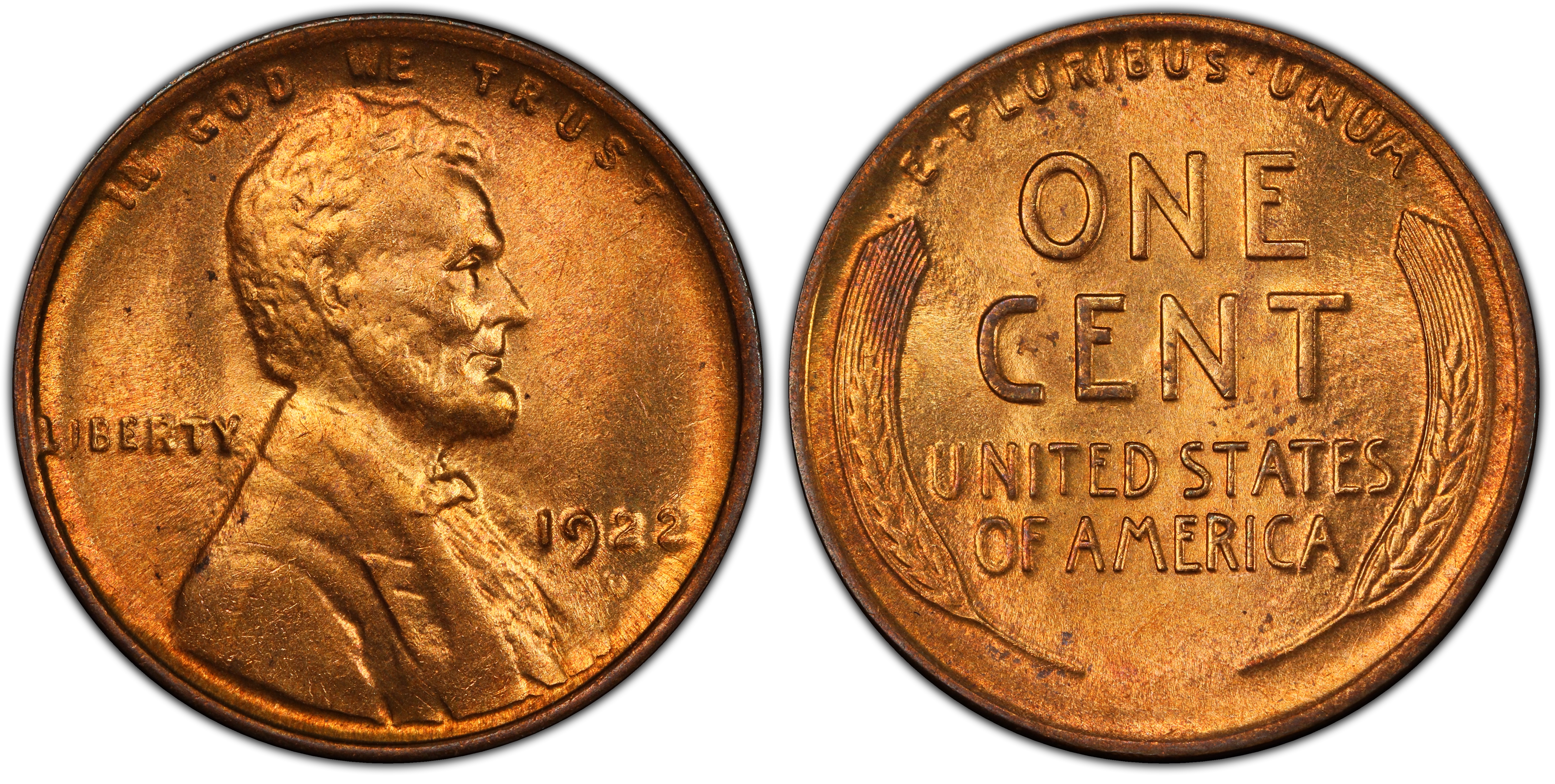 1922-D 1C Weak D, RD (Regular Strike) Lincoln Cent (Wheat Reverse) - PCGS  CoinFacts