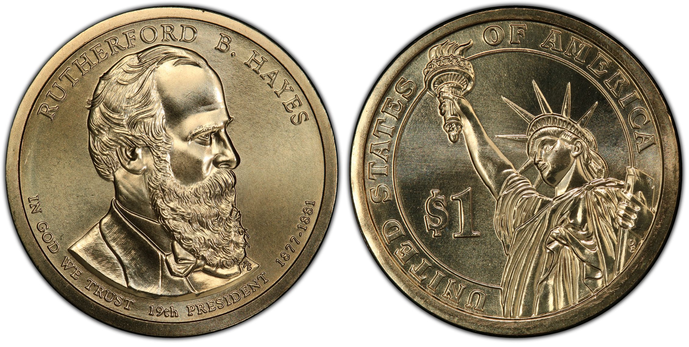 2011-P $1 Rutherford B. Hayes Position B (Regular Strike) Presidential ...