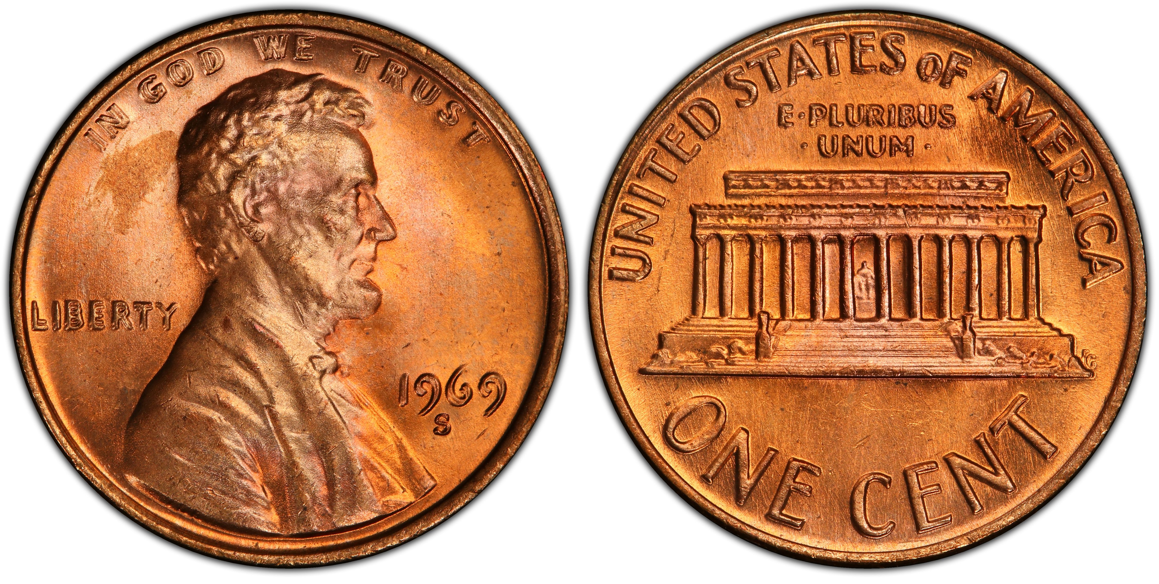 Images of Lincoln Cent (Modern) 1969-S 1C Doubled Die Obverse, RD ...