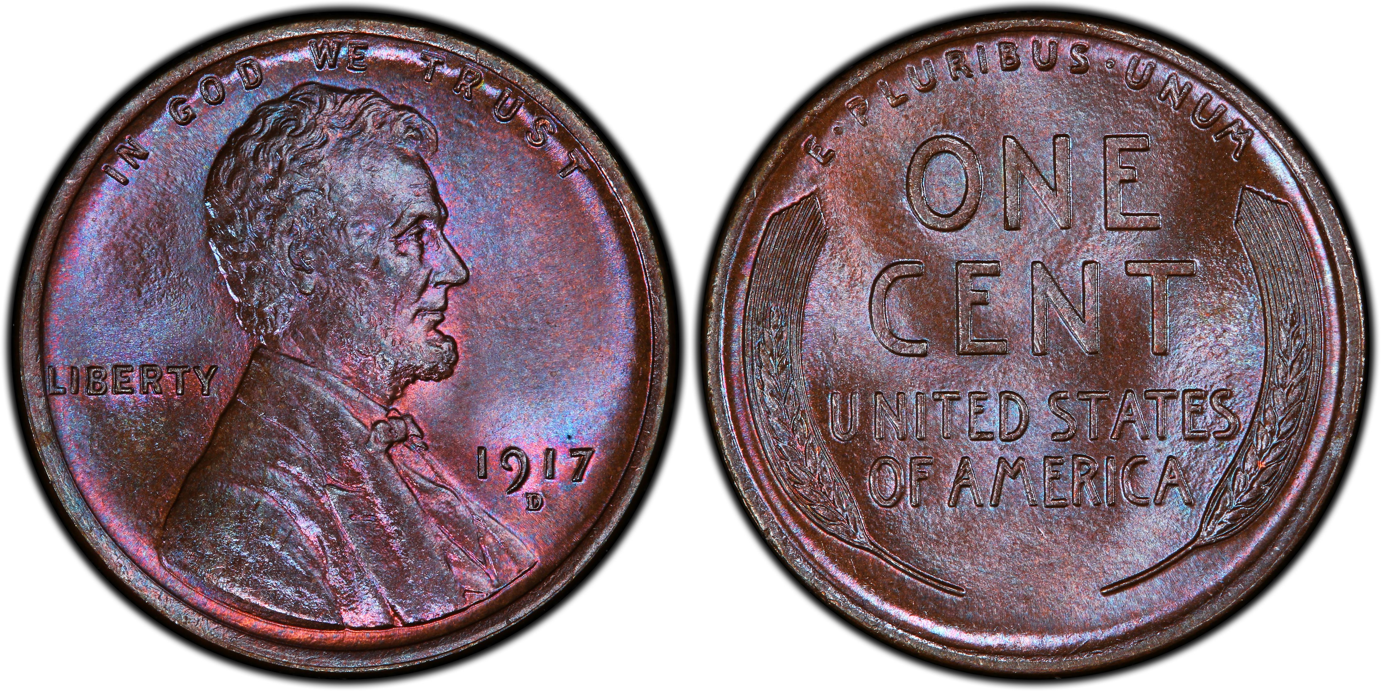 EF Uncertified Details about   1917-D Lincoln Cent 