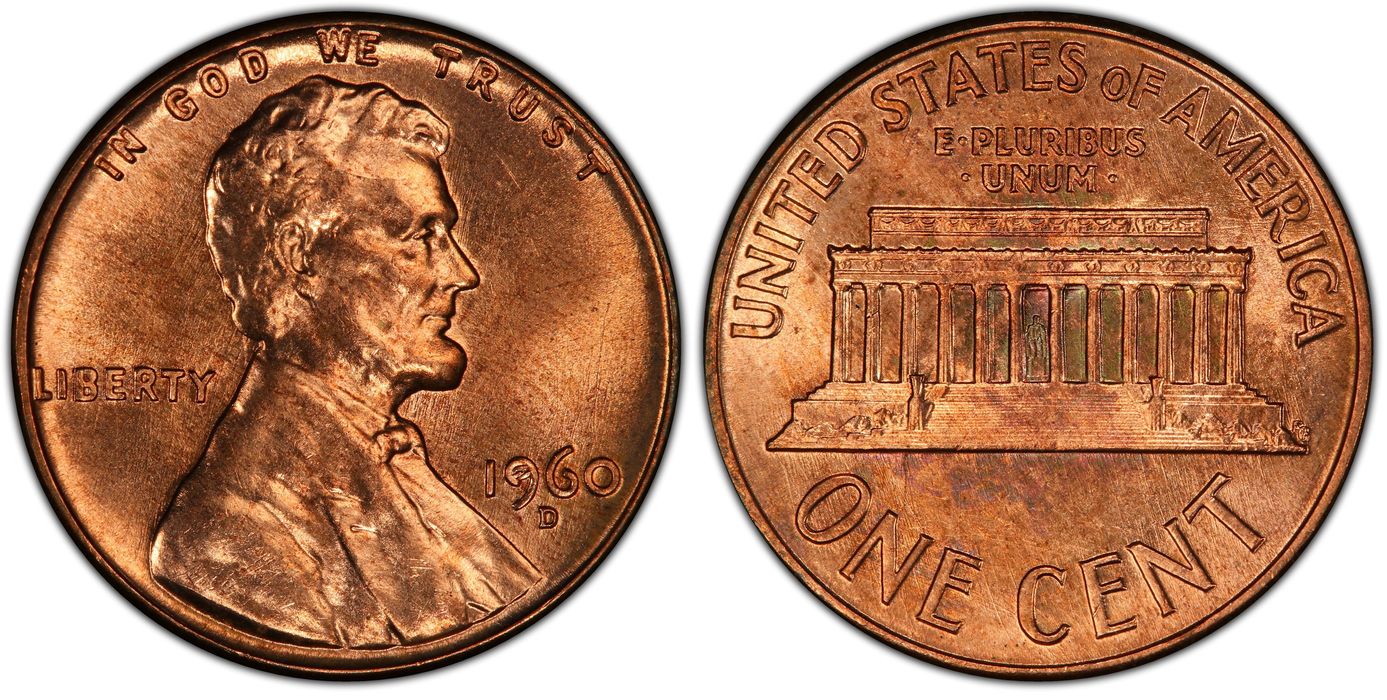 1960 D Large Date Lincoln Penny Beautiful Coin 