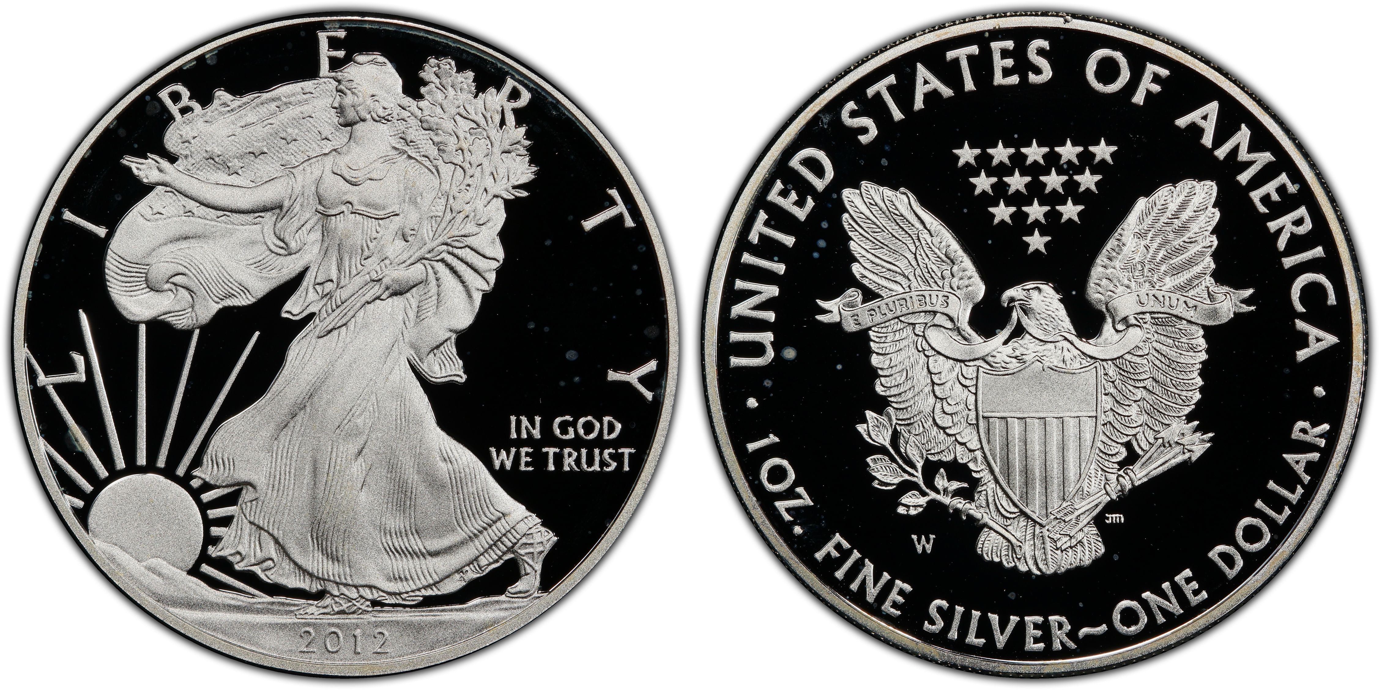 2012-W $1 Silver Eagle First Strike, DCAM (Proof) Silver Eagles 