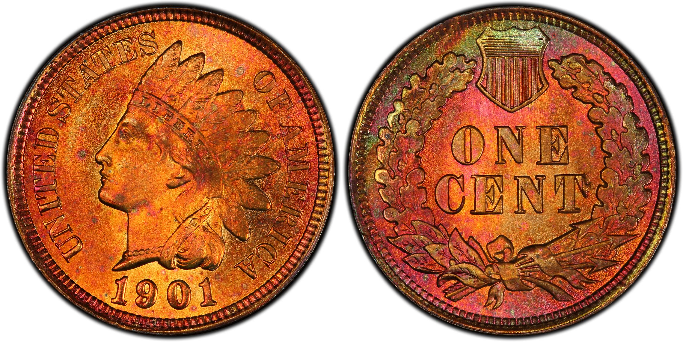 全日本送料無料 RB 1C, 1901 (Regular CoinFacts PCGS - Cent Indian Strike) コレクション