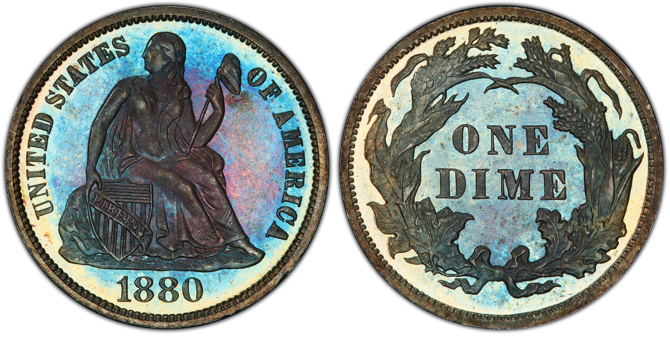 1880 10C (Proof) Liberty Seated Dime - PCGS CoinFacts