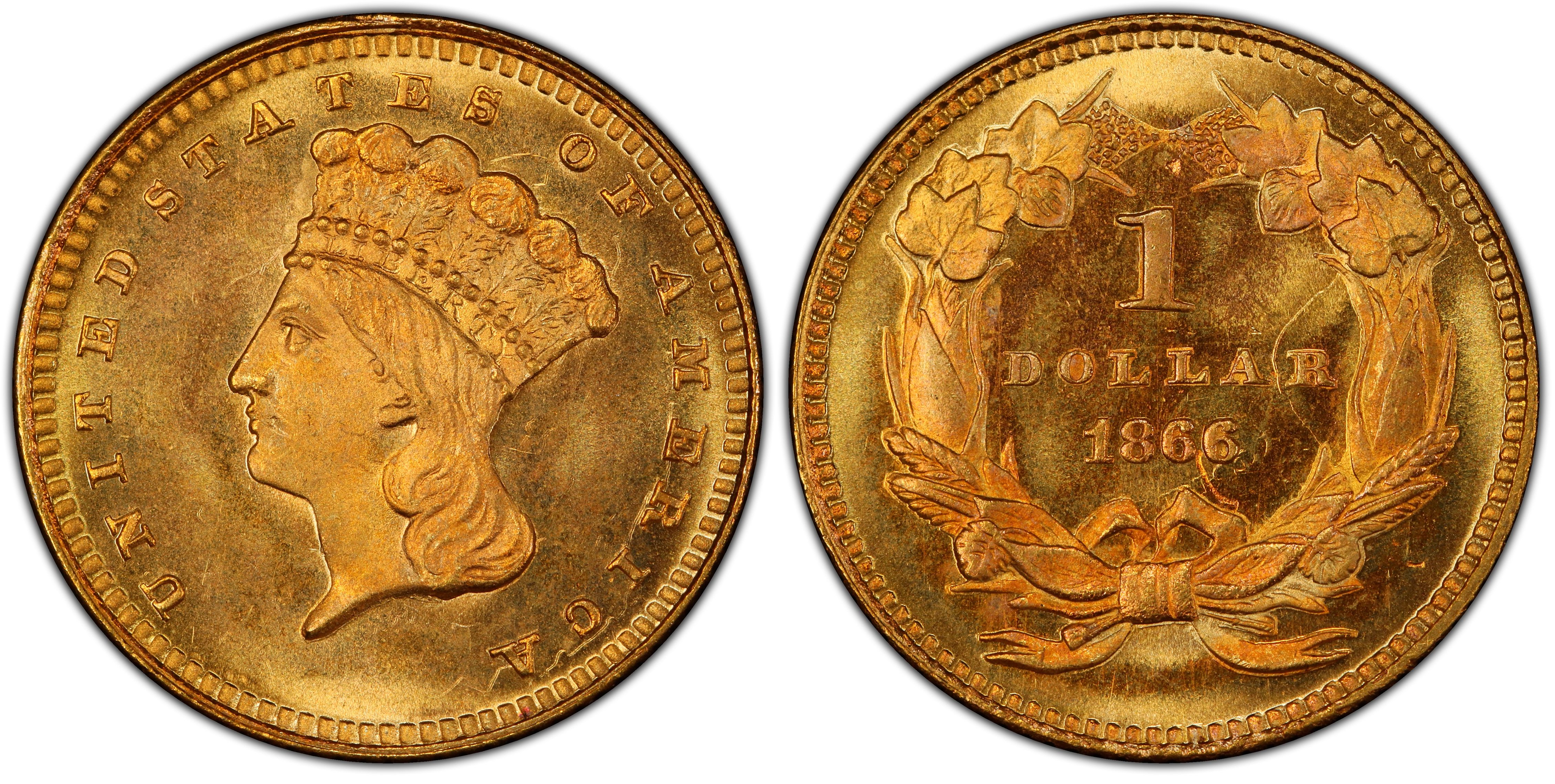 1866 $3 (Regular Strike) Three Dollar - PCGS CoinFacts