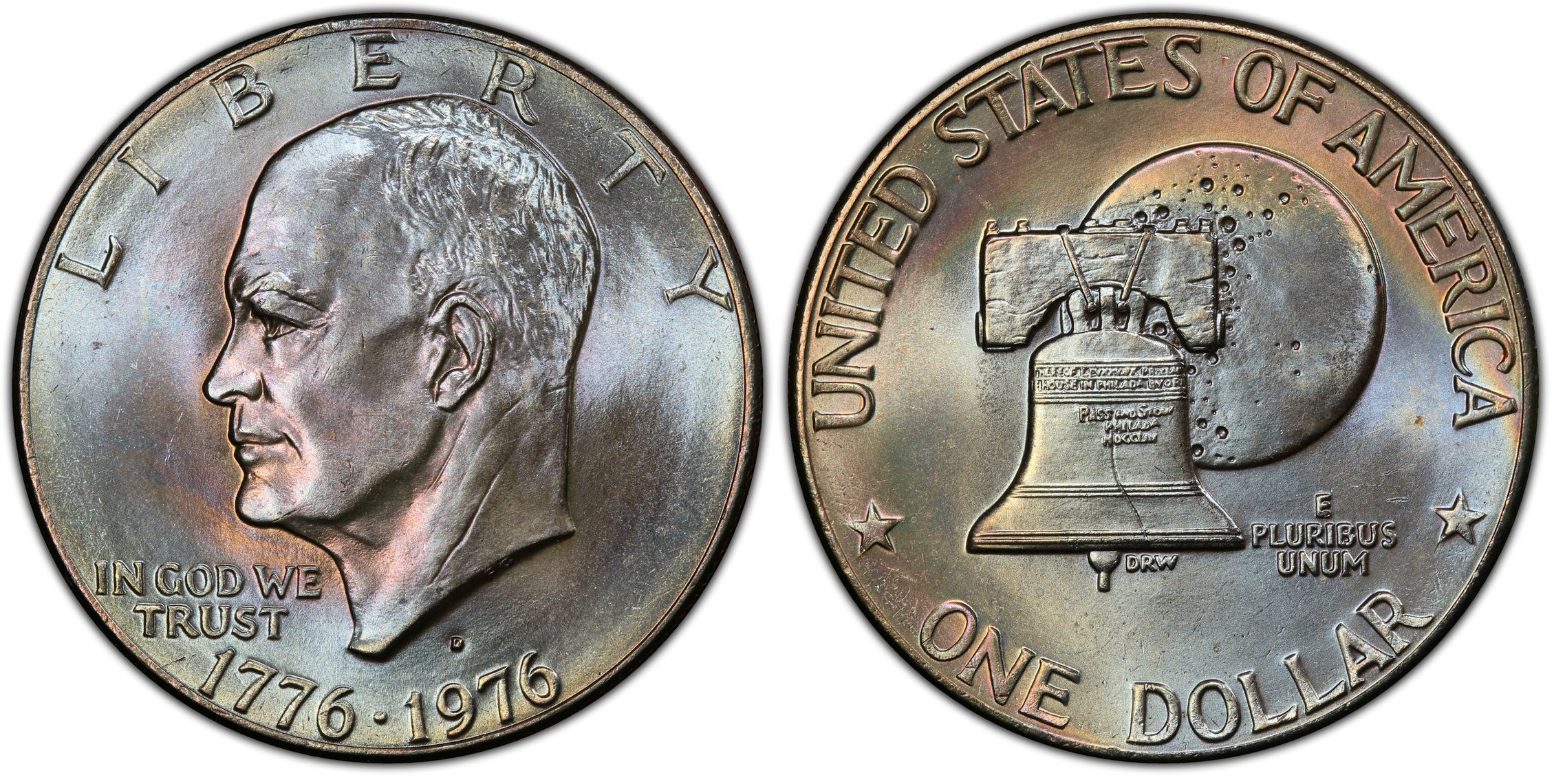 1976 D 1 Type 2 Regular Strike Ike Dollar PCGS CoinFacts