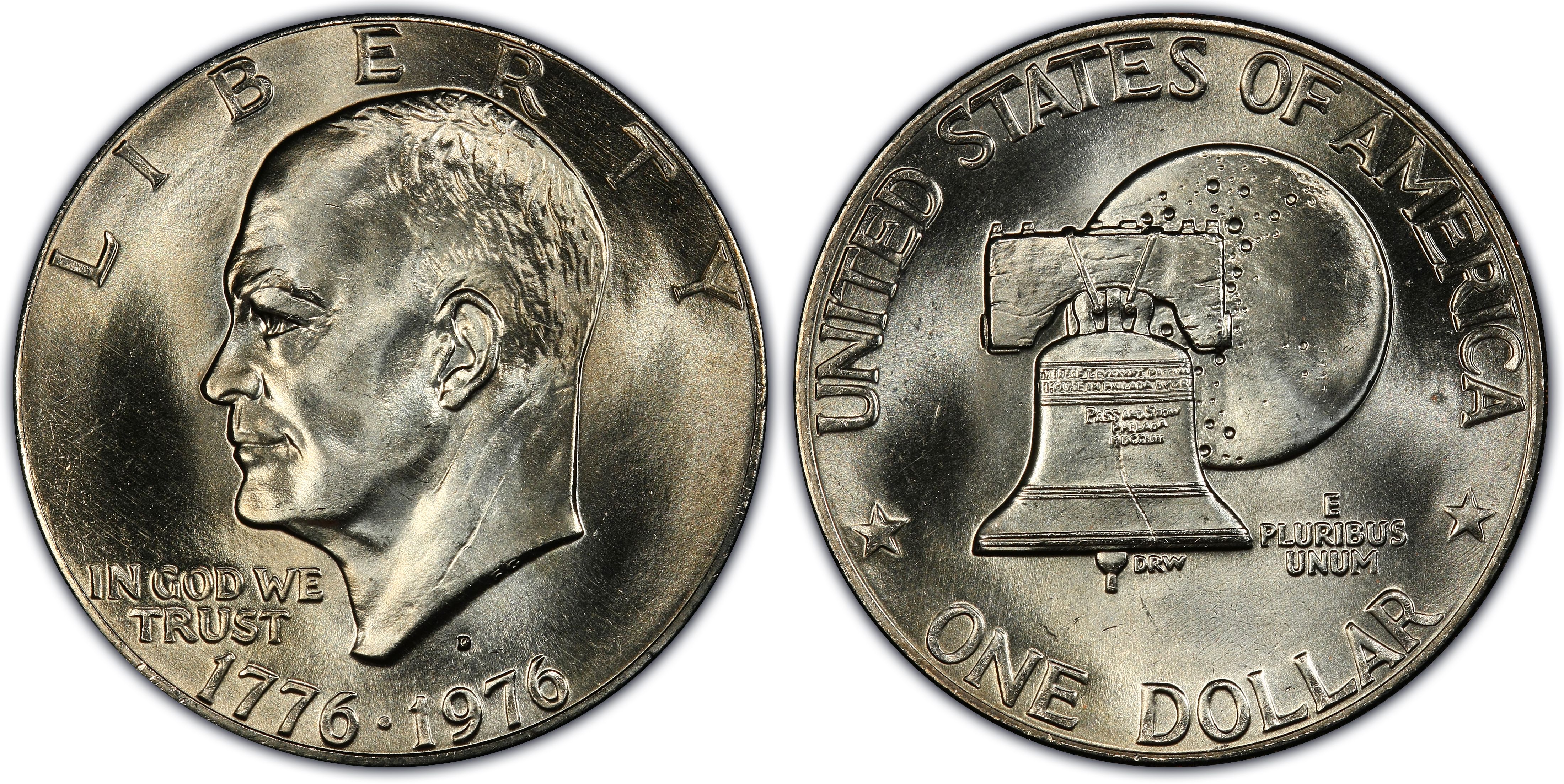 20-1976-D $1  Eisenhower Bicentennial BU Dollars  " IKE DOLLARS " Type 1 Variety