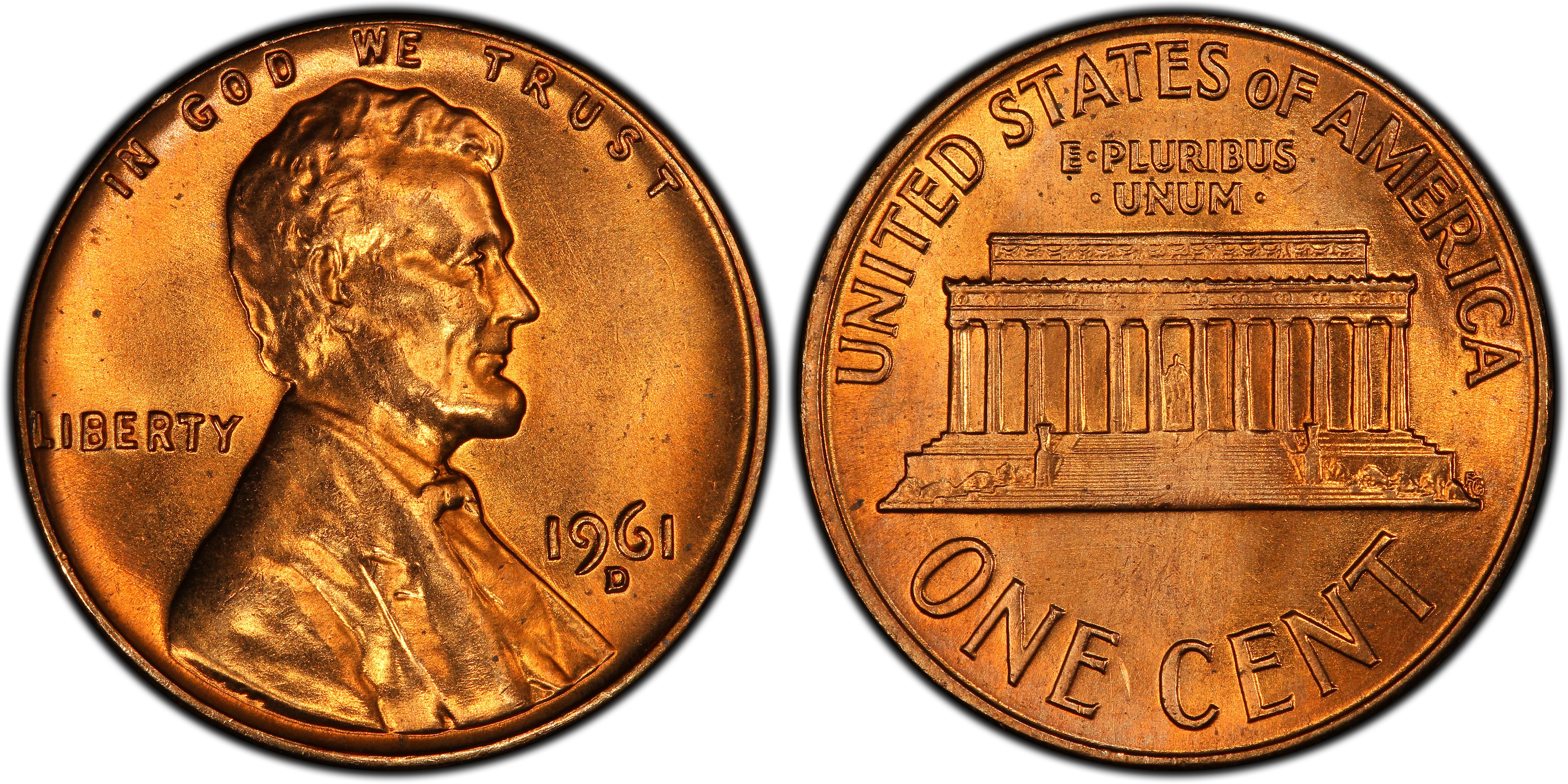 1961-D 1C, RD (Regular Strike) Lincoln Cent (Modern) - PCGS CoinFacts