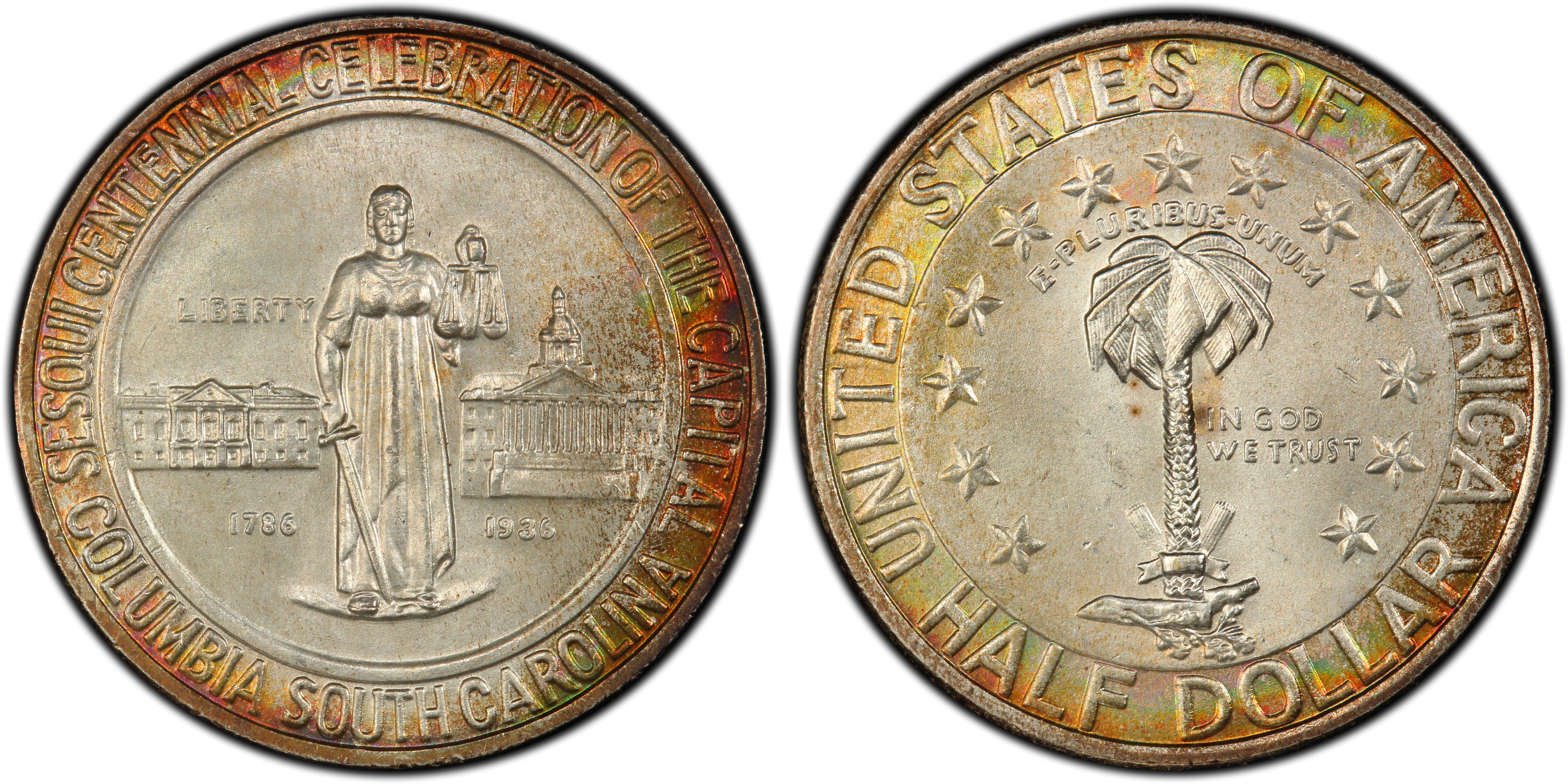 1936 50C Columbia (Regular Strike) Silver Commemorative - PCGS CoinFacts