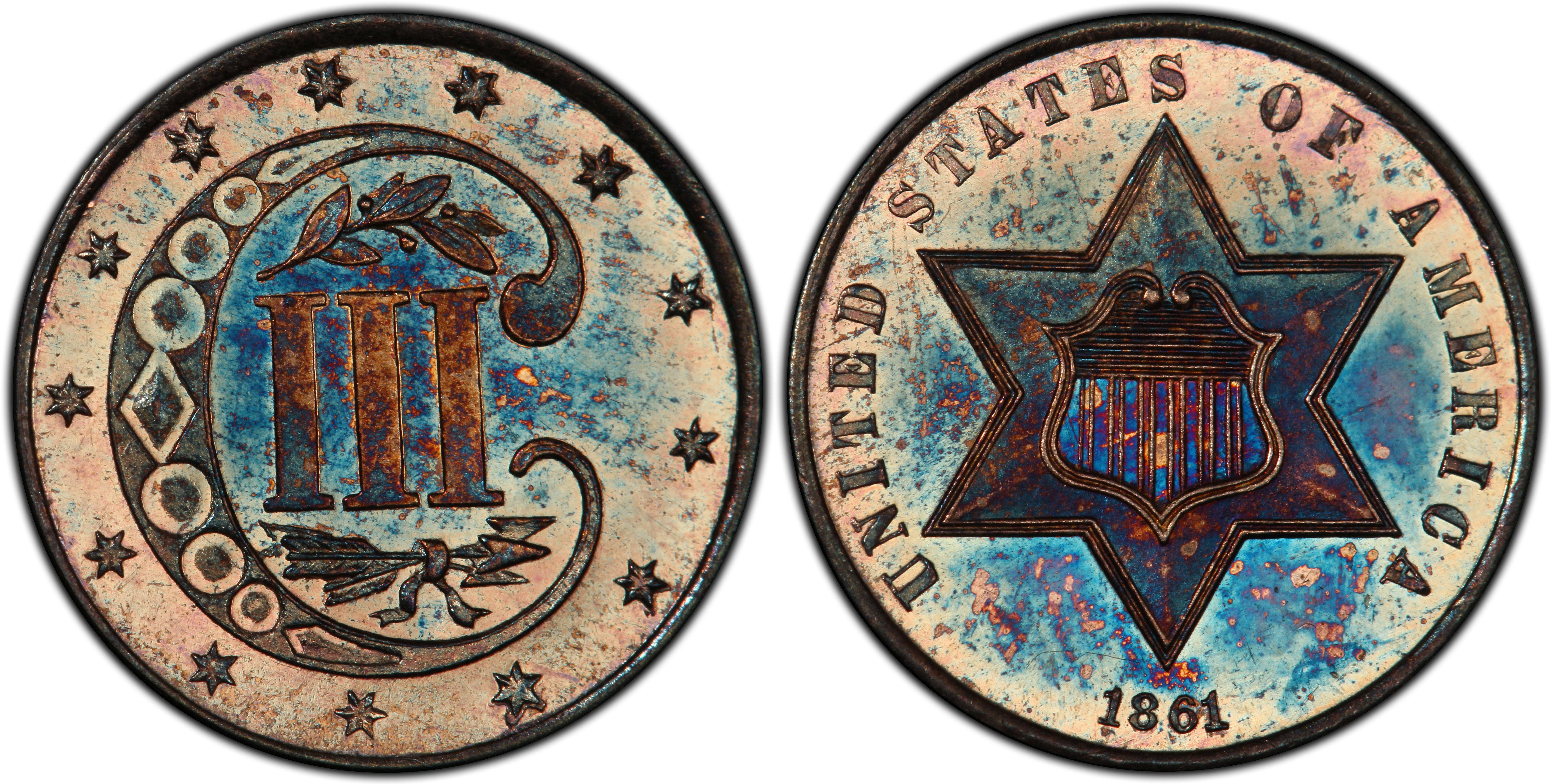 1861 3CS (Proof) Three Cent Silver - PCGS CoinFacts