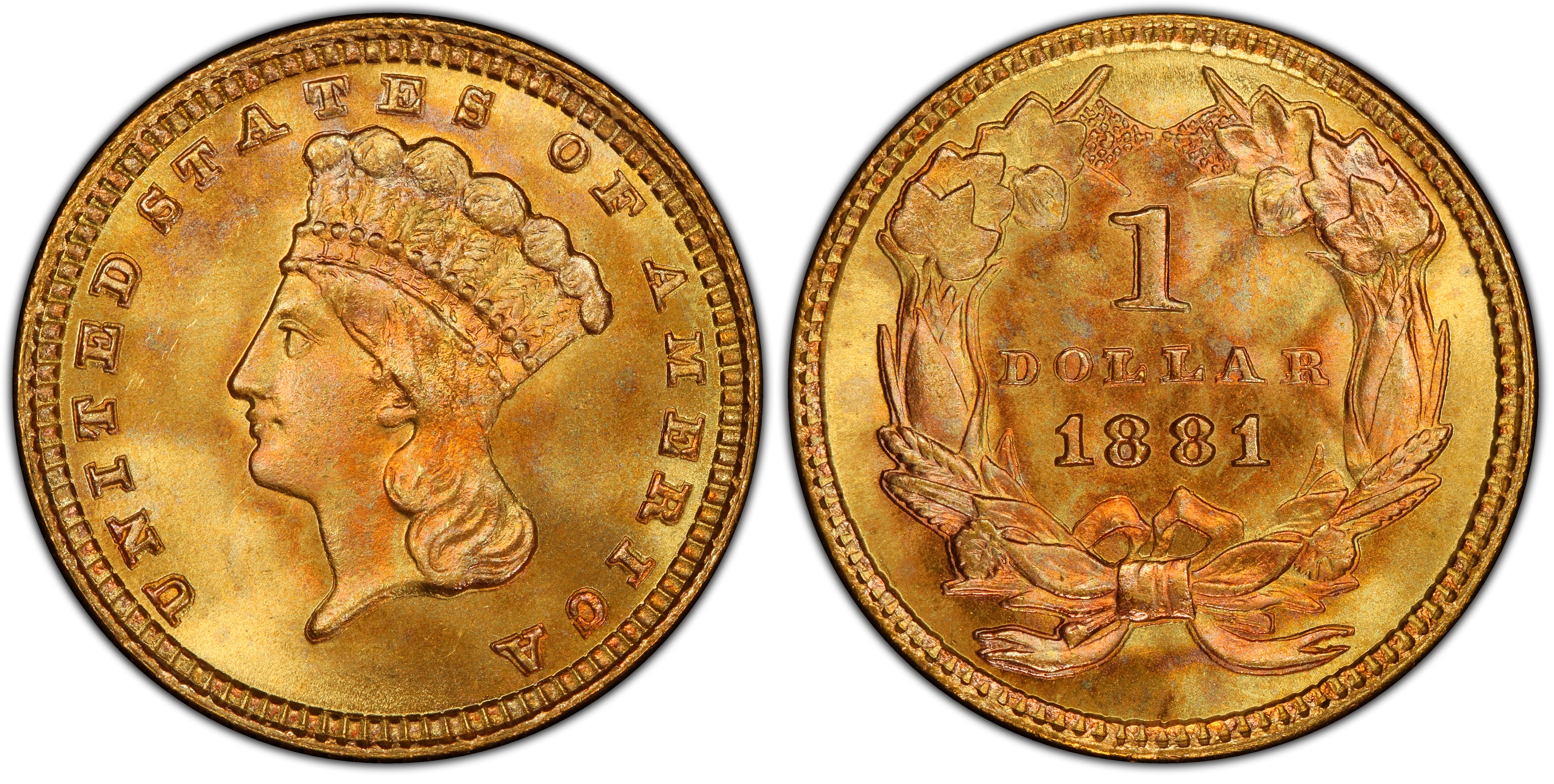 1881 G 1 Regular Strike Gold Dollar PCGS CoinFacts