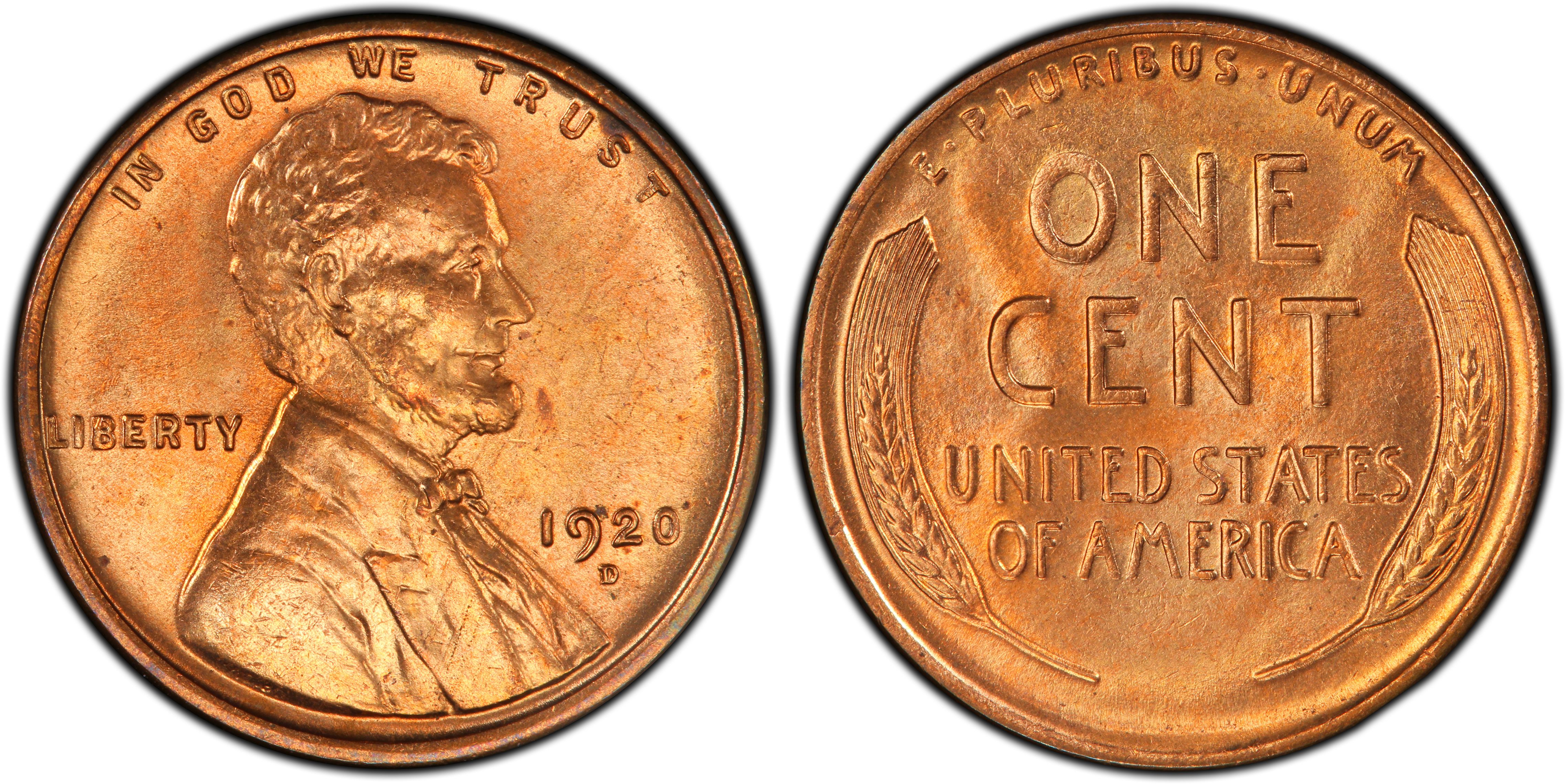 1920-P Lincoln Cent PCGS MS65RD