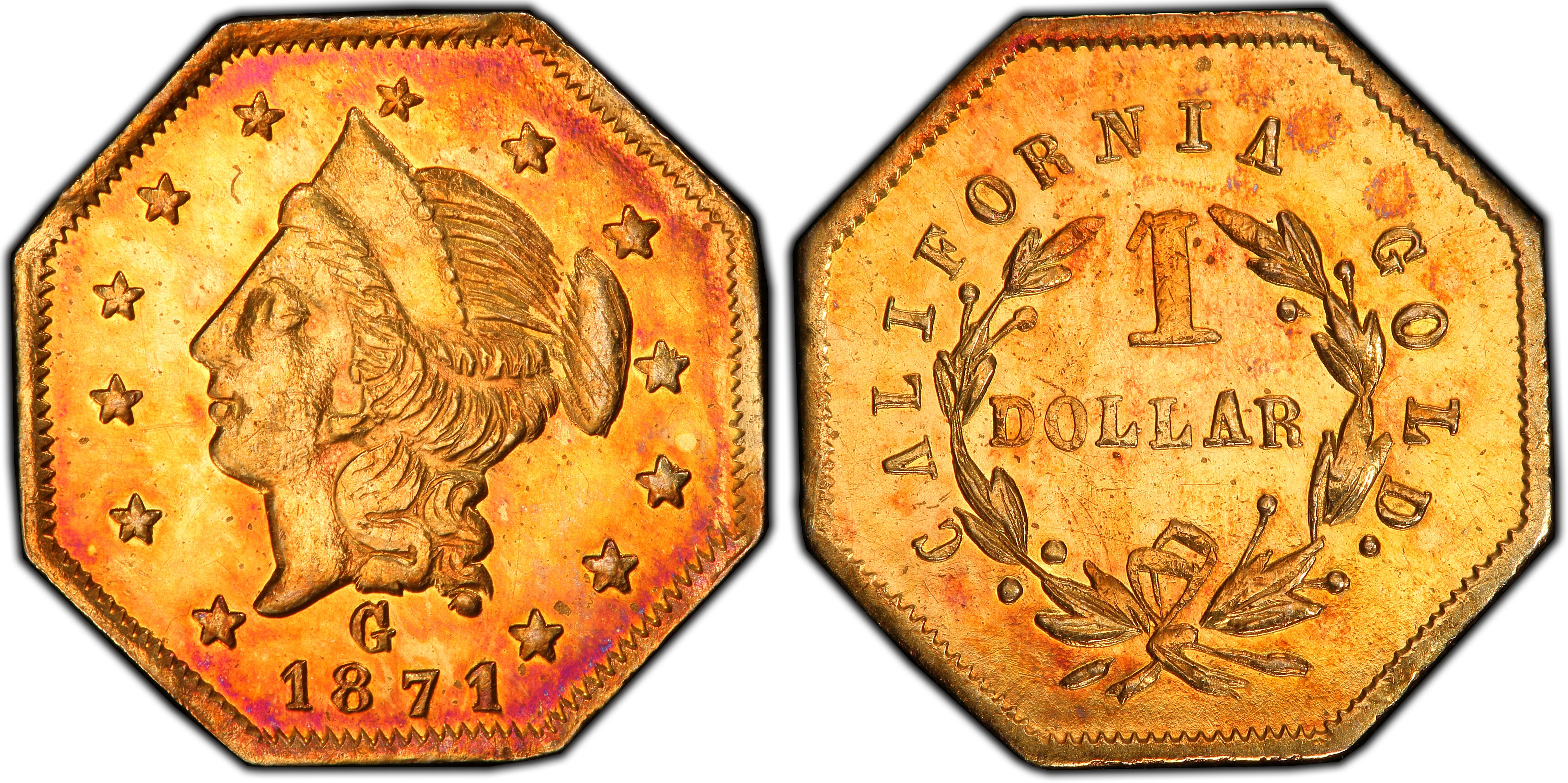 1854 G$1 Type 1 (Regular Strike) Gold Dollar - PCGS CoinFacts