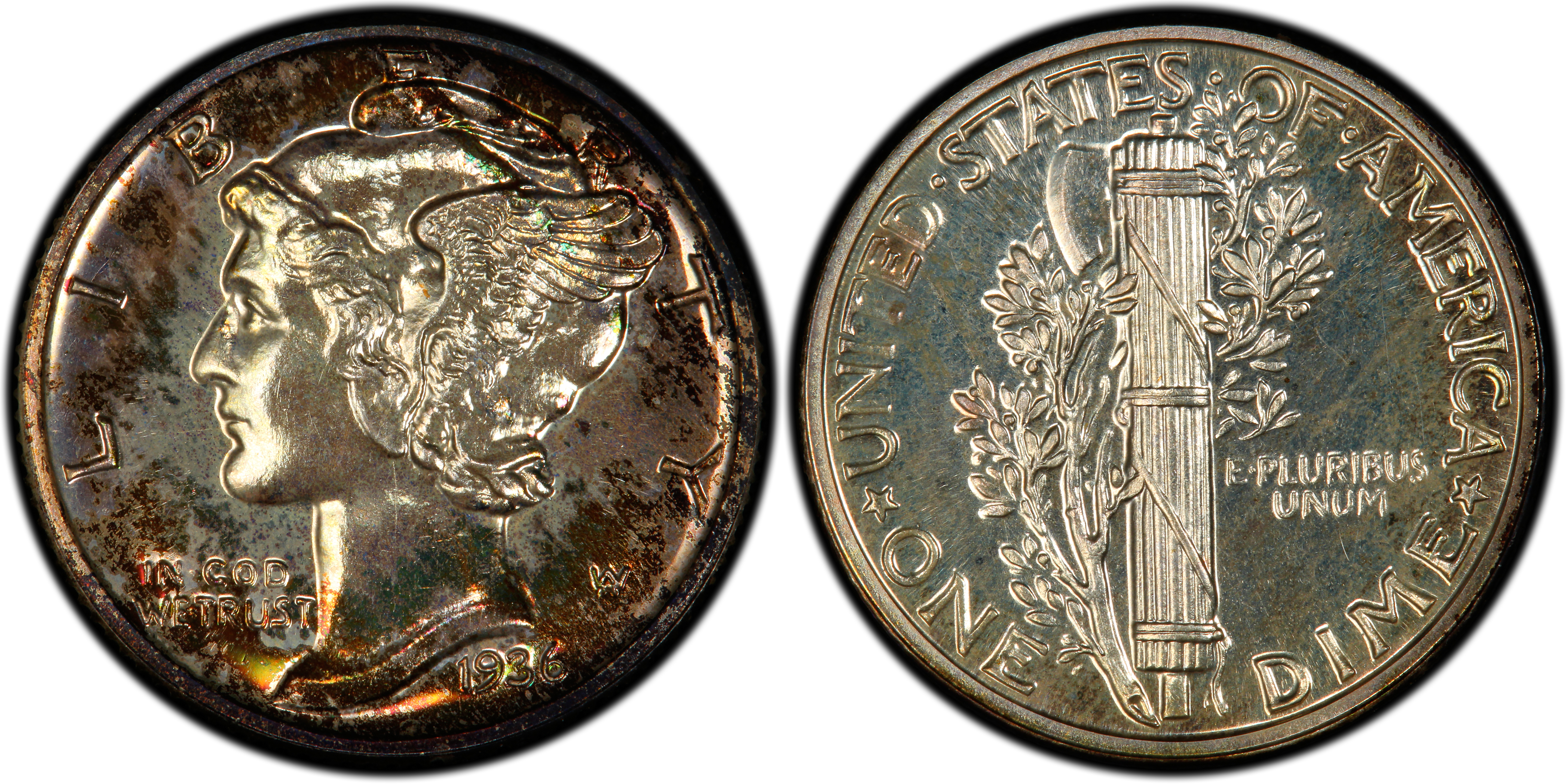 Images Of Mercury Dime 1936 10C - PCGS CoinFacts