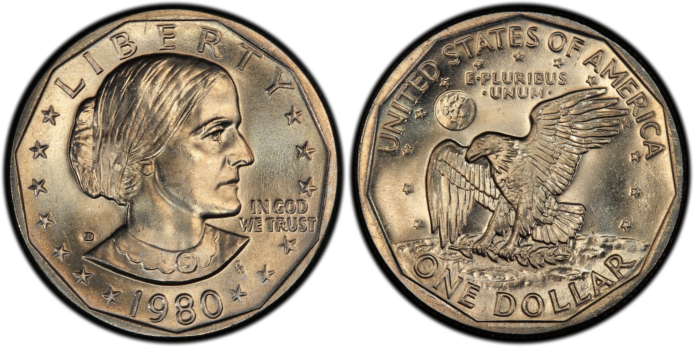 1980-D SBA$1 (Regular Strike) Susan B. Anthony Dollar - PCGS CoinFacts