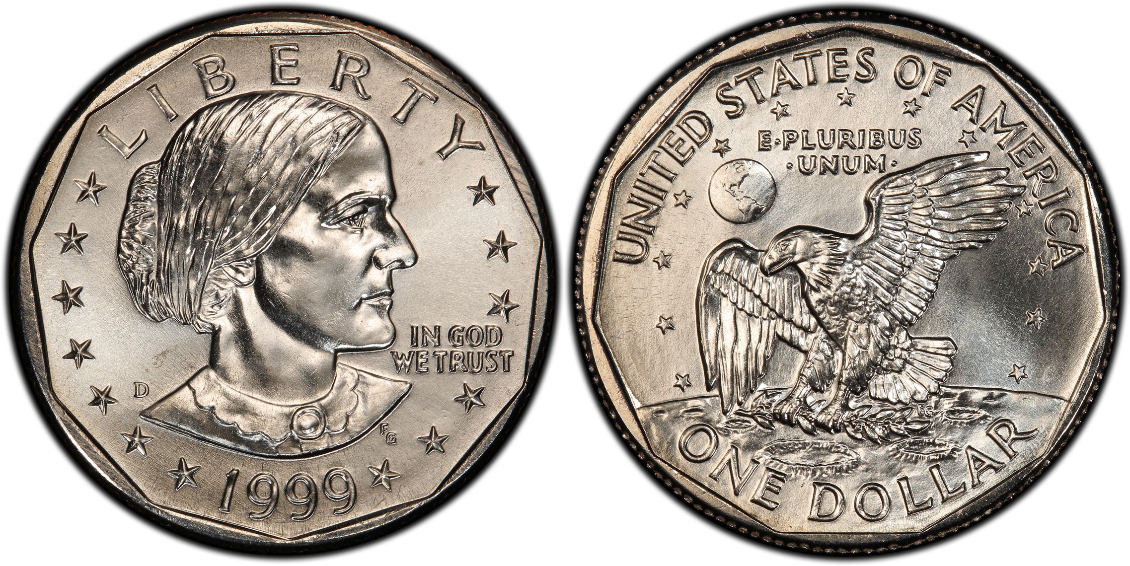 1999-D SBA$1 (Regular Strike) Susan B. Anthony Dollar - PCGS CoinFacts