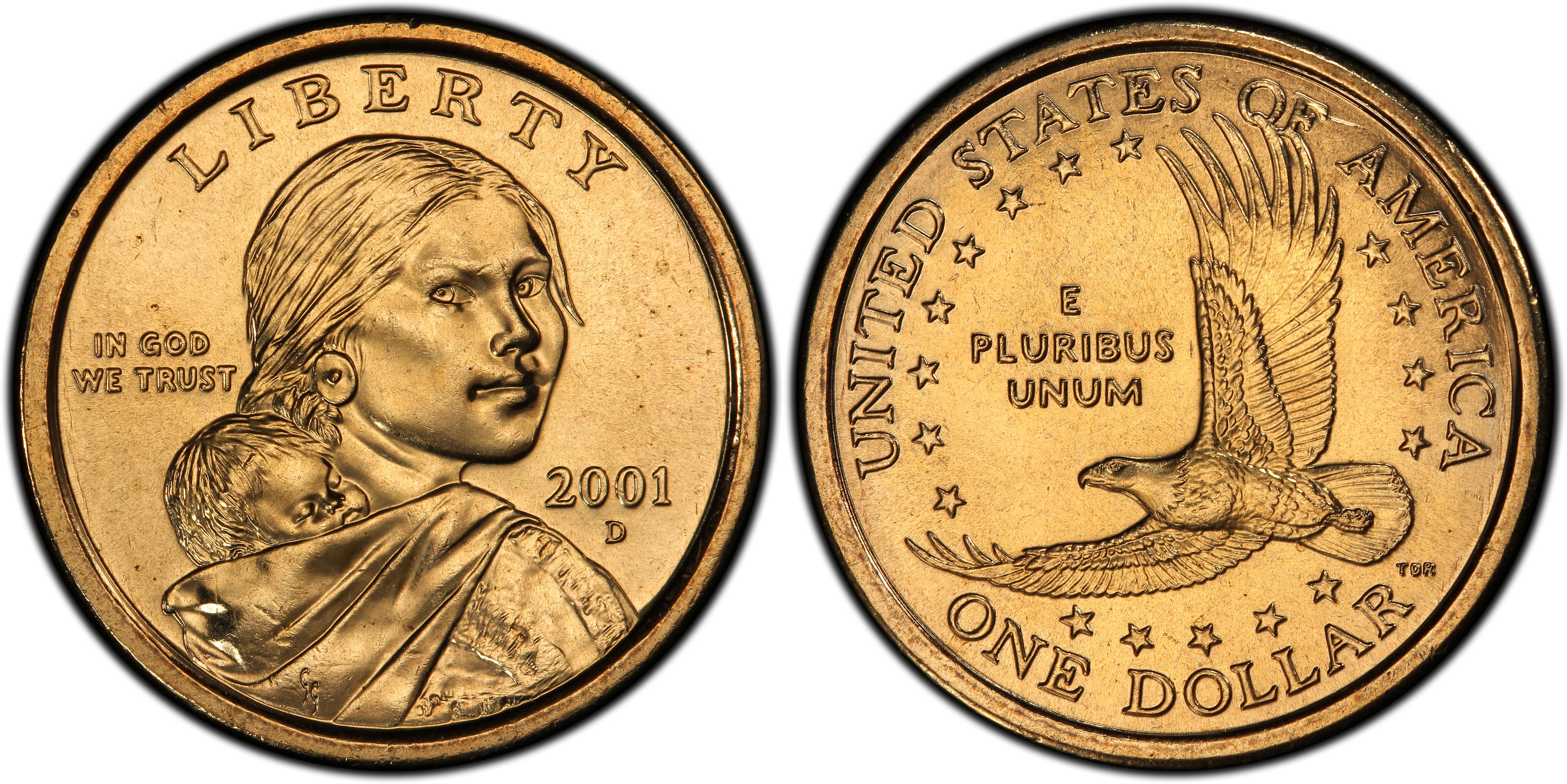 Sacagawea 2001 D Dollar Coin Uncirculated BU Denver 