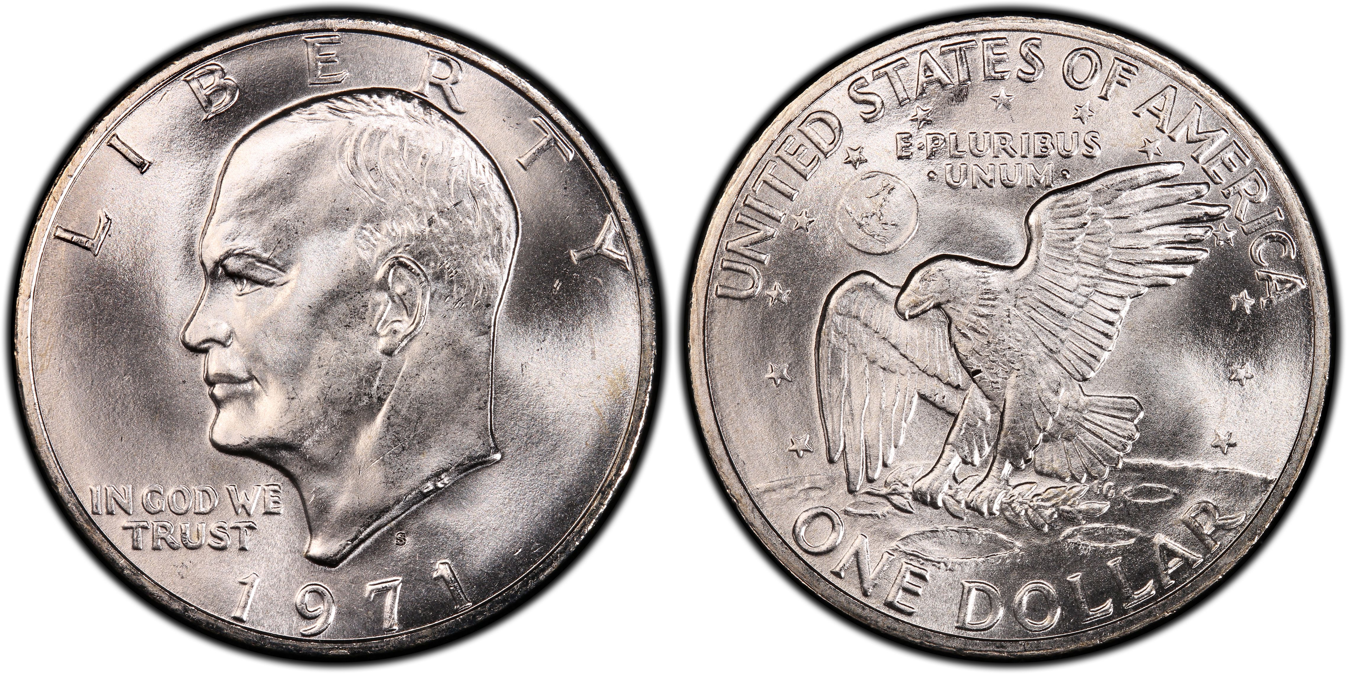 1971-S $1 Silver (Regular Strike) Ike Dollar - PCGS CoinFacts