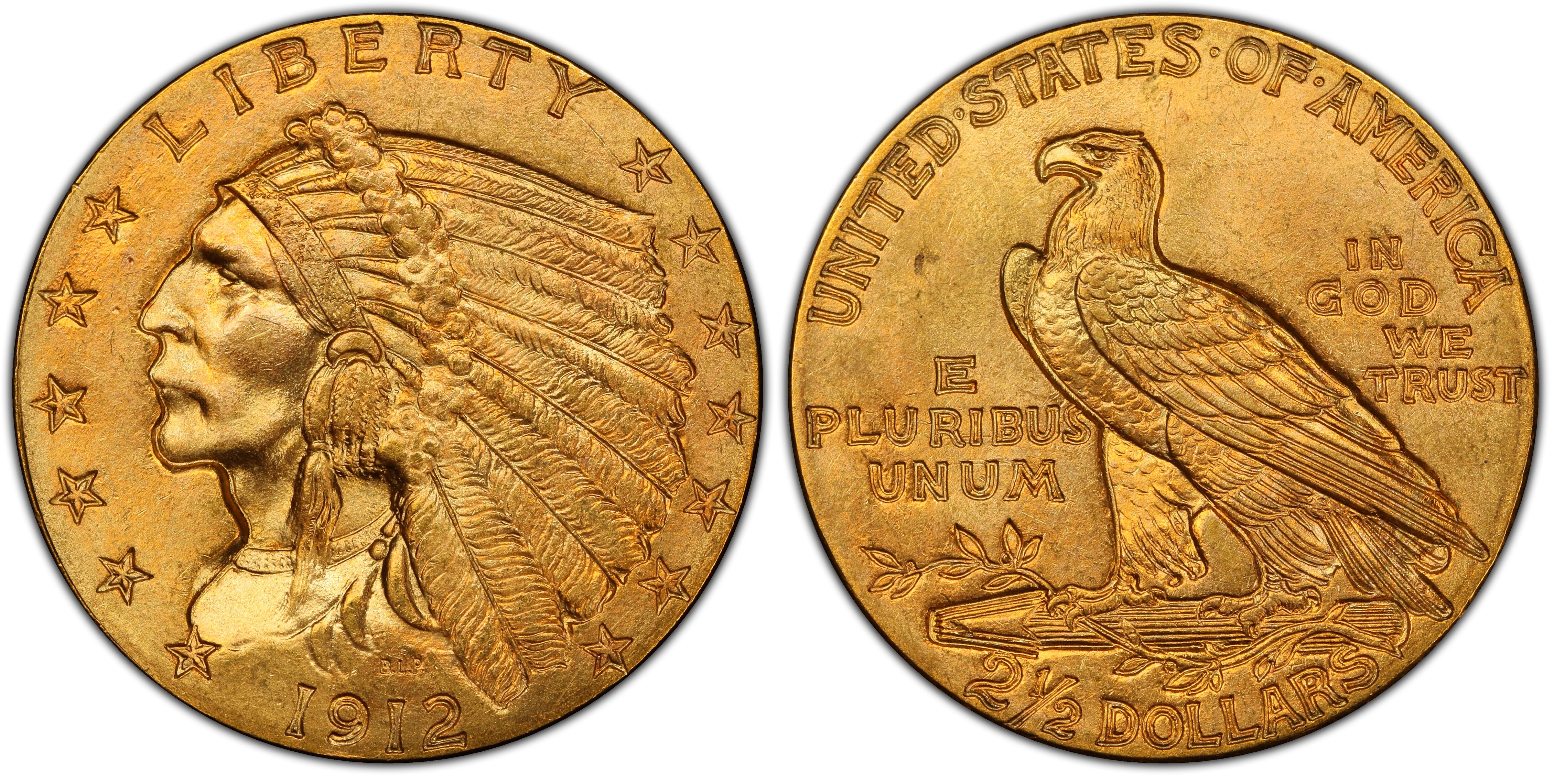 1912 $2.50 (Regular Strike) Indian $2.5 - PCGS CoinFacts