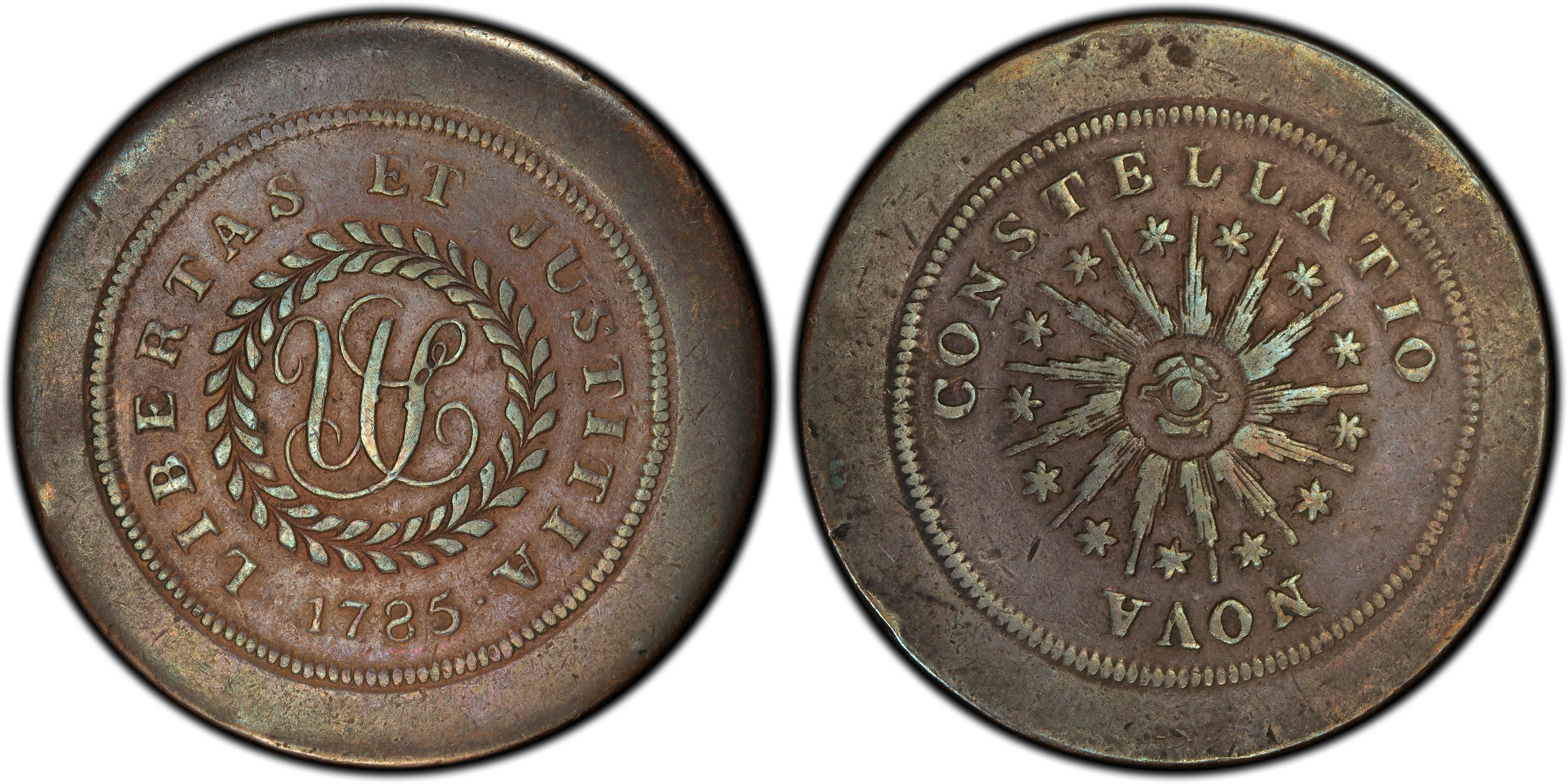 1785) 1/2P Bar Copper, BN (Regular Strike) Post-1776 Private and Regional  Issues - PCGS CoinFacts