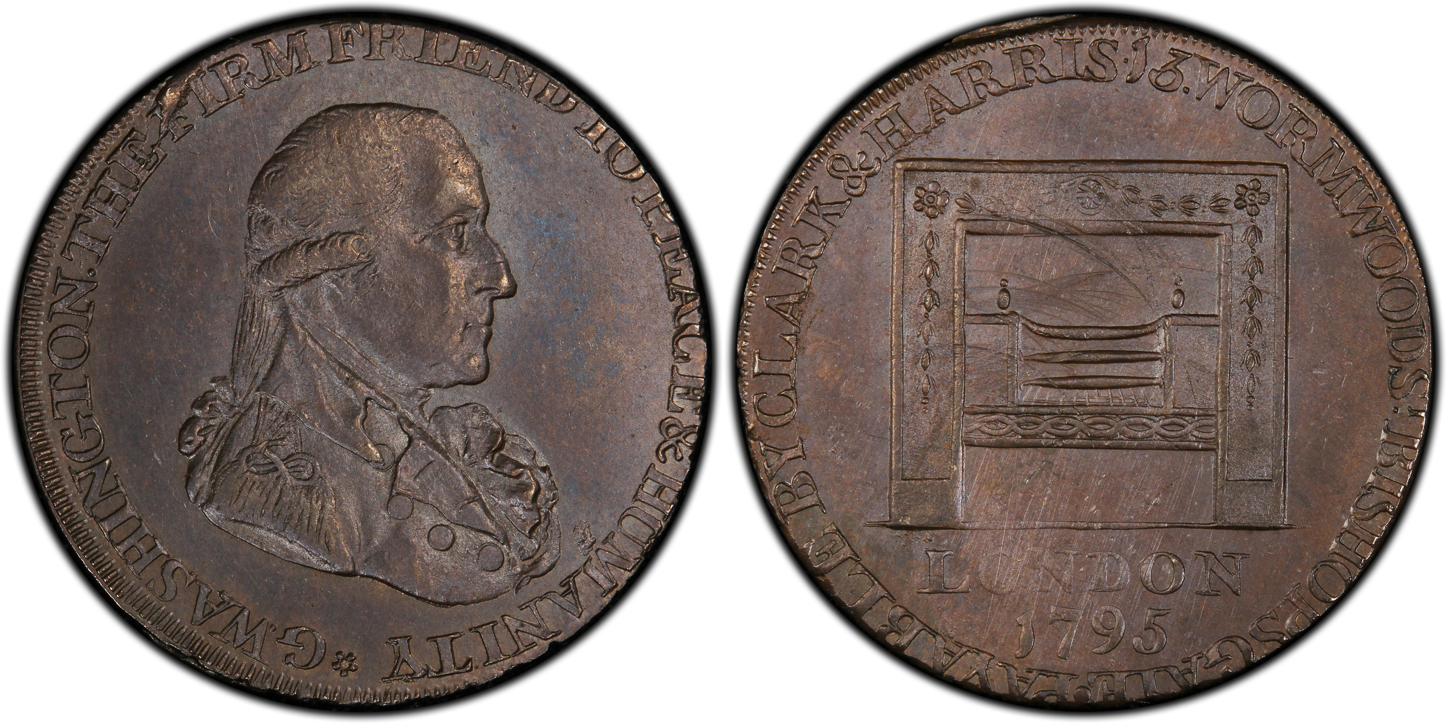 1795 1/2P Washington-Grate Large Buttons, LE, GW-49, BN