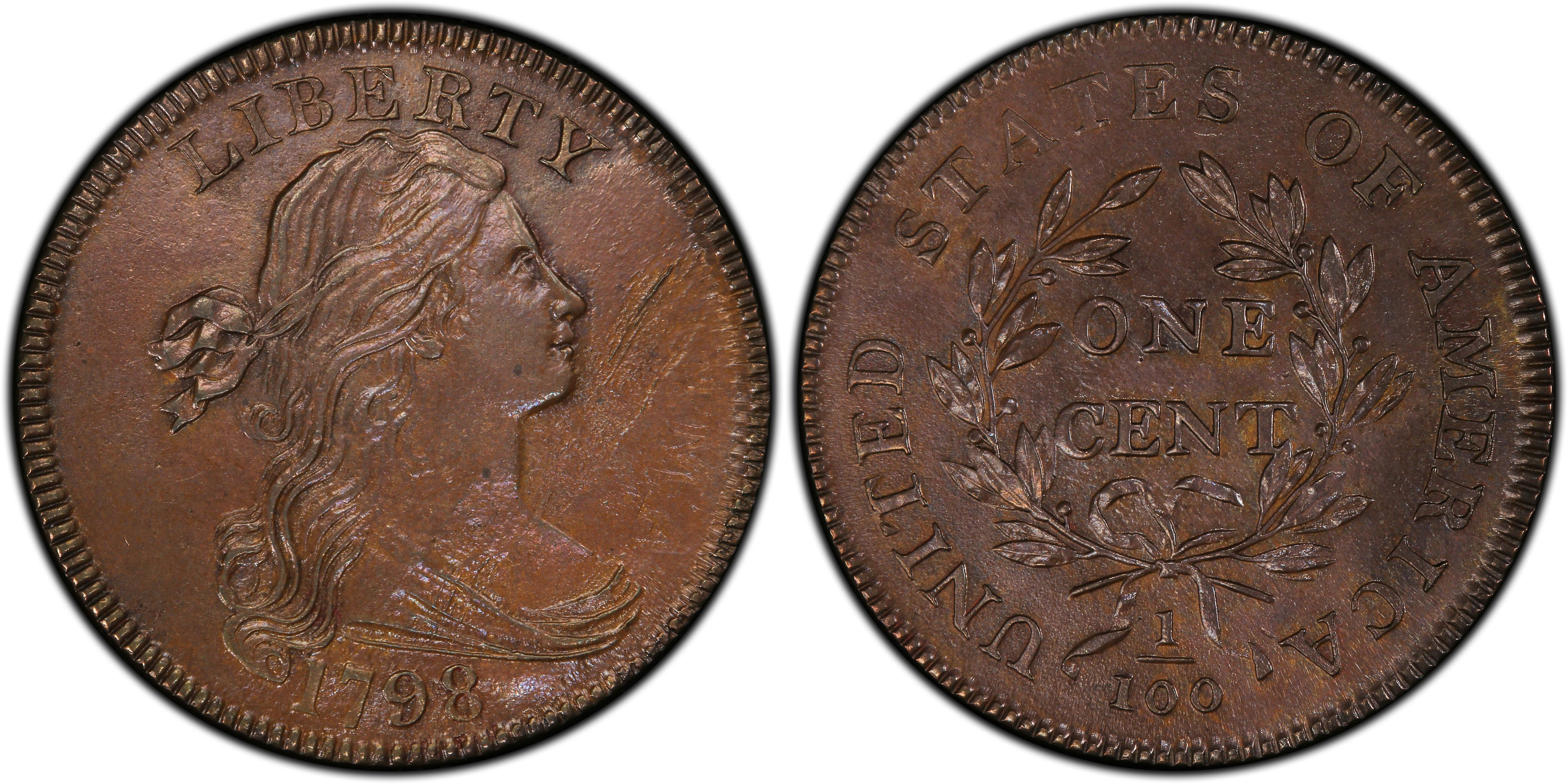 1798 Large Cent Countermarked by Former Partner of the Vermont