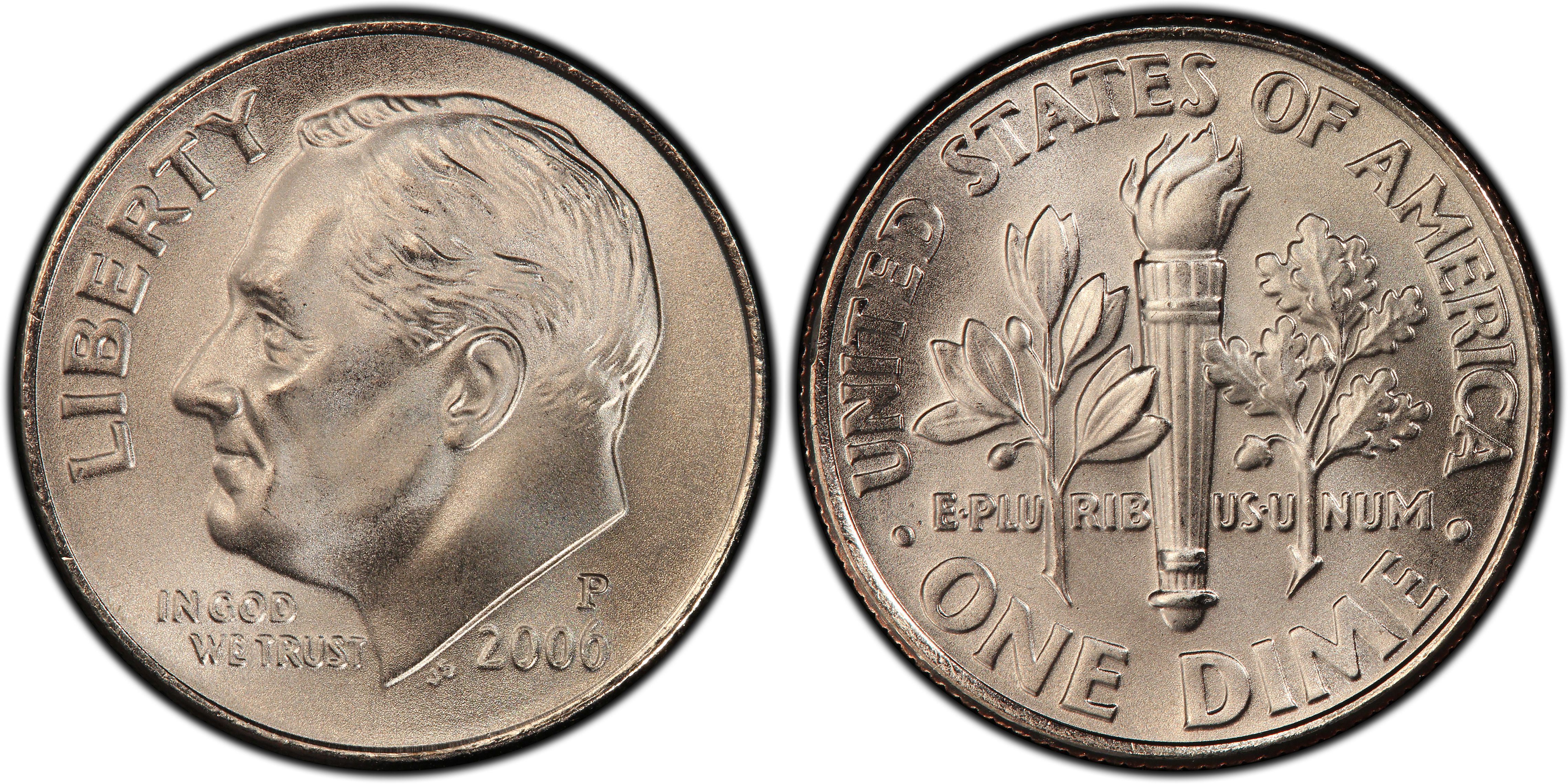 Hard To Find Not Satin Finish 2006-P Uncirculated ROOSEVELT DIME ROLL 