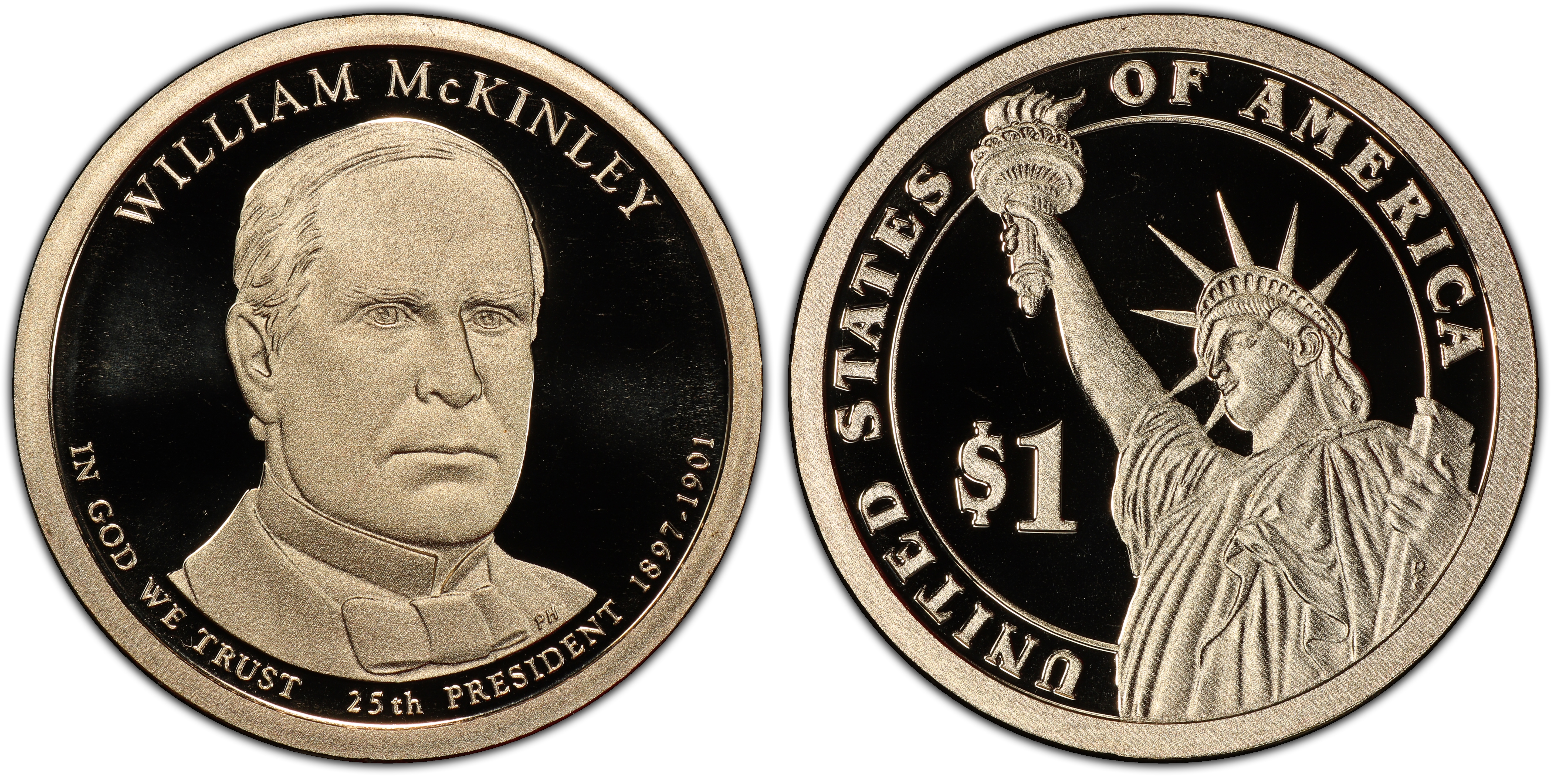 2013-S William McKinley Presidential Dollar PR70DCAM PCGS 70 Deep Cameo