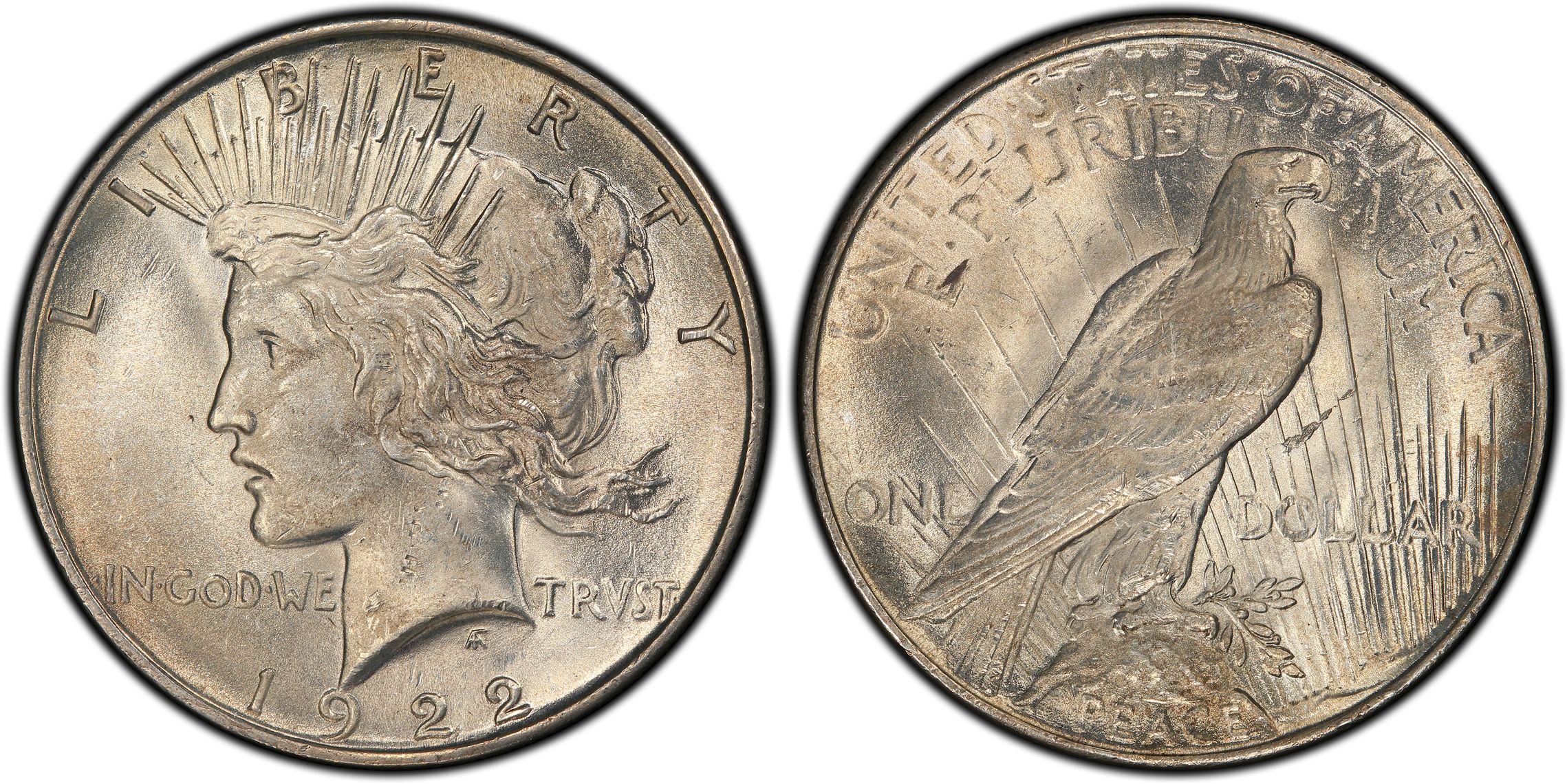 1922 $1 VAM 1F Field Break (Regular Strike) Peace Dollar - PCGS CoinFacts