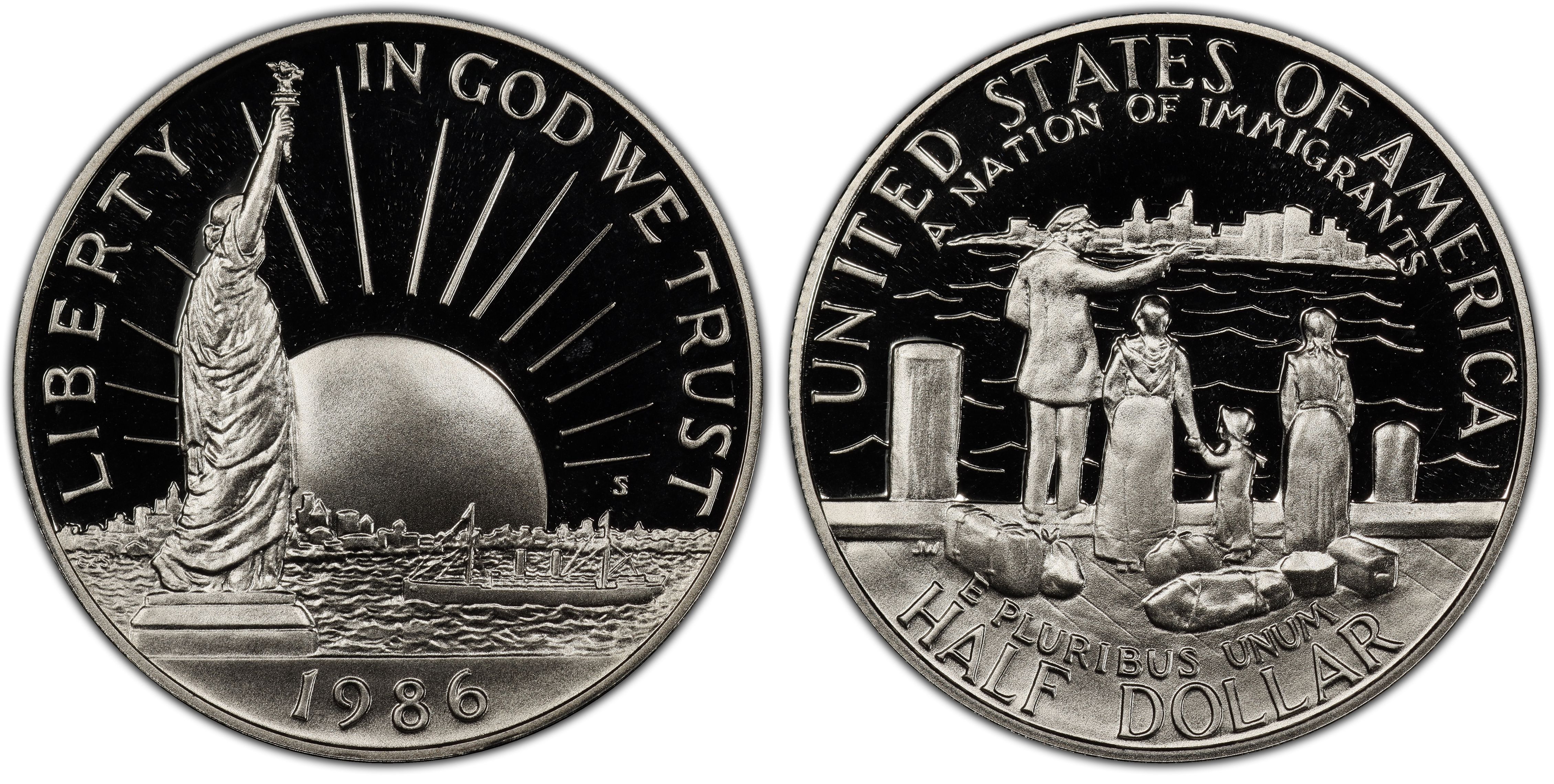 1986 Statue of Liberty Commemorative Half Dollar Proof  Coin in Capsules 