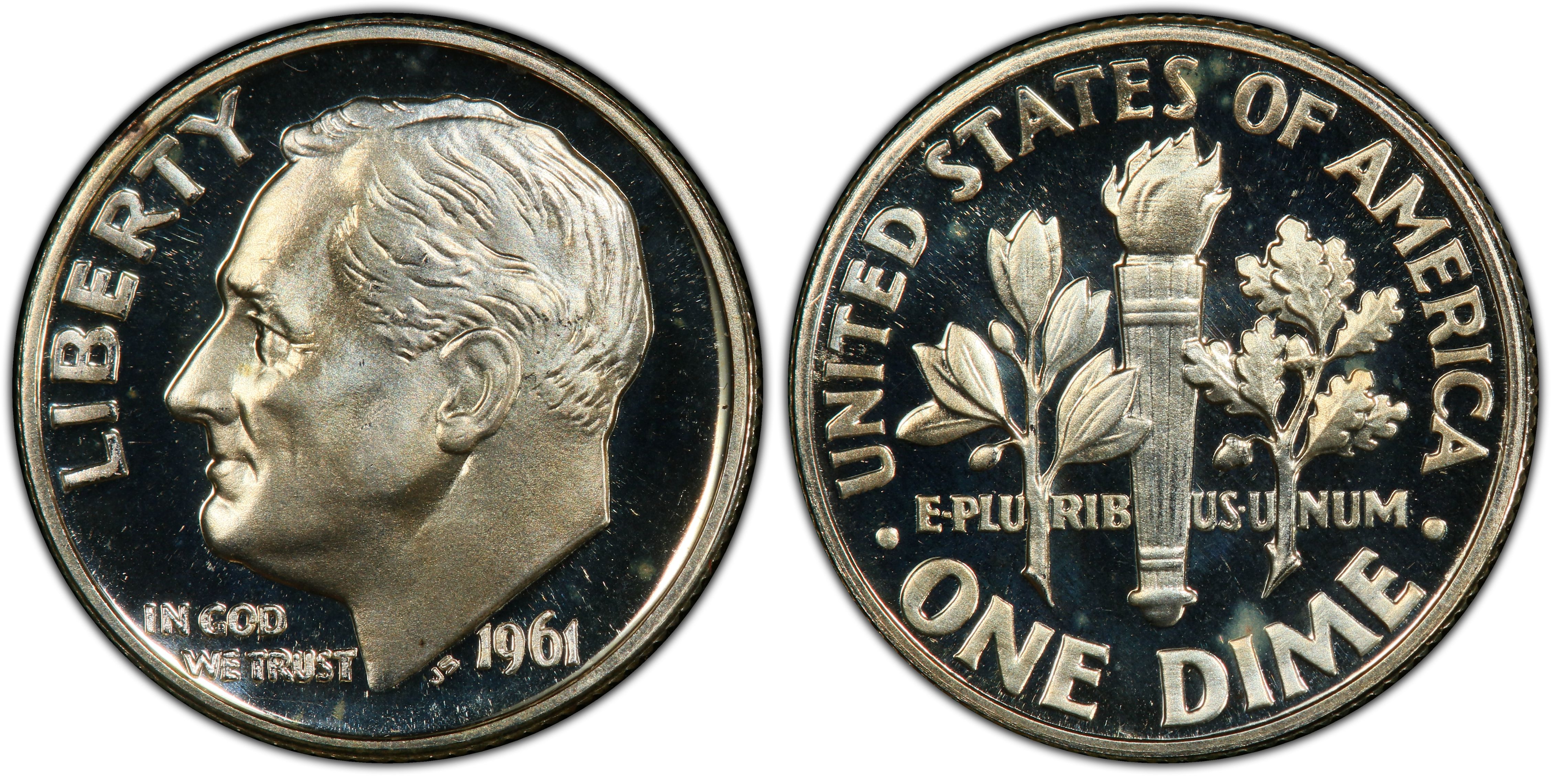 1961 10C, DCAM (Proof) Roosevelt Dime - PCGS CoinFacts