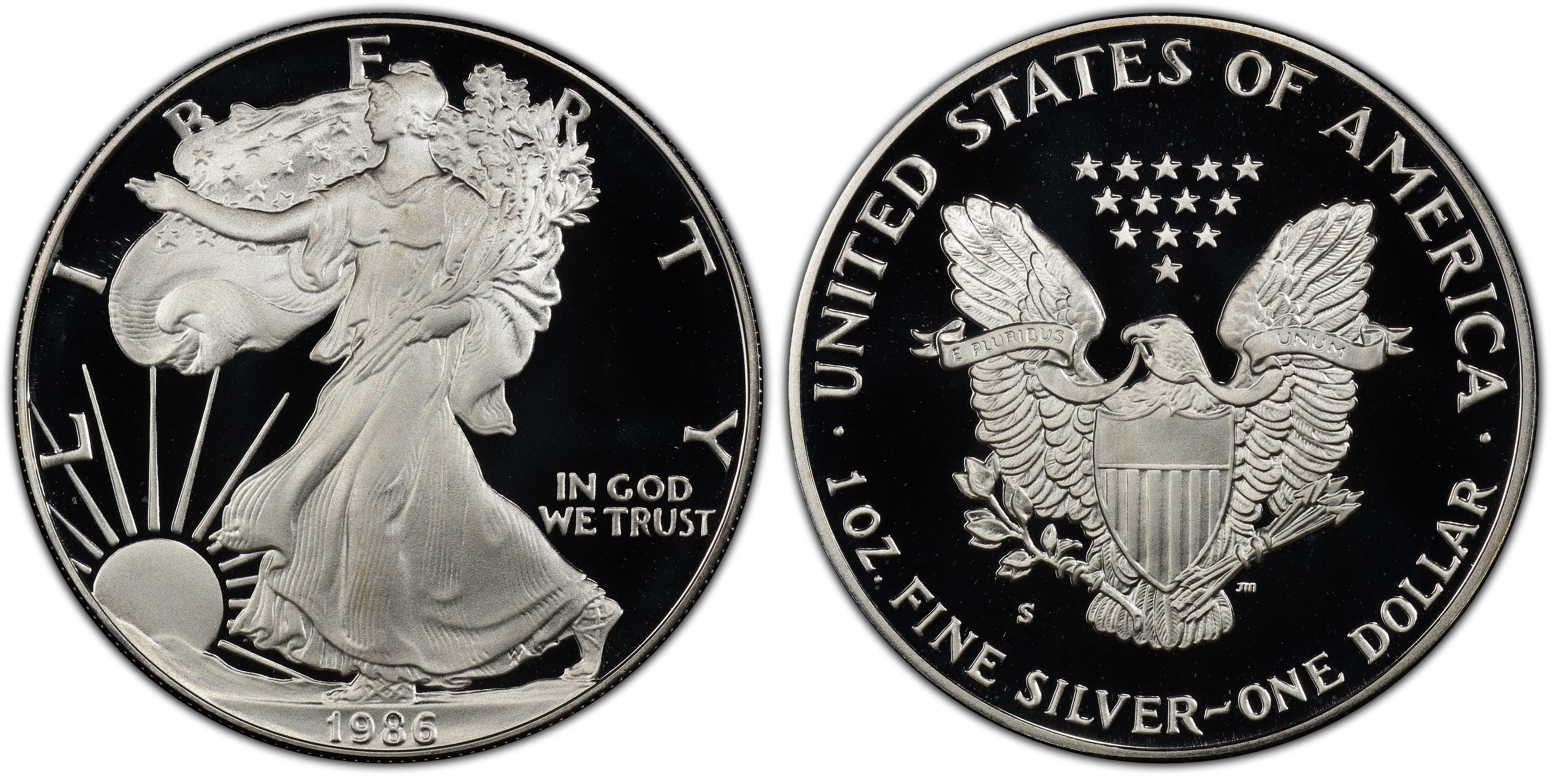 1990 S $1 Proof American Silver Eagle 1oz PCGS PR69DCAM Thomas Cleveland Native