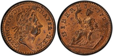 MS64+RB PCGS grade