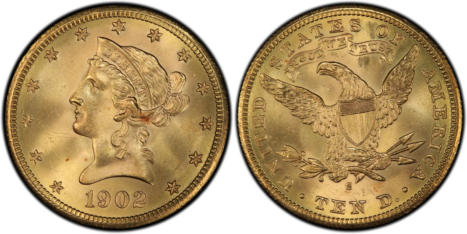 1902-S $10 (Regular Strike) Liberty Head $10 - PCGS CoinFacts
