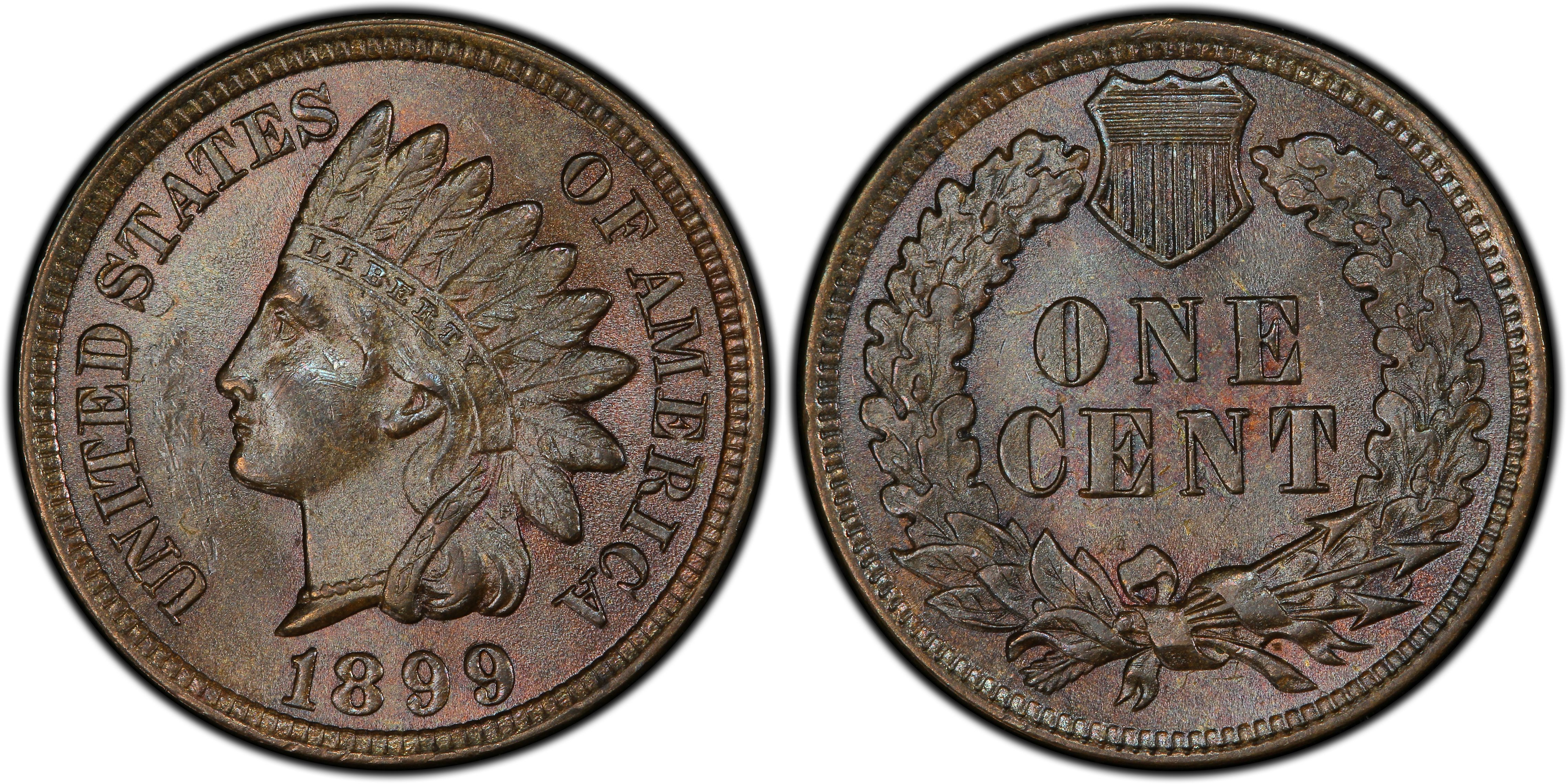 Sold at Auction: 1899 US Indian Head One Cent Coin