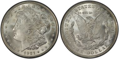 1921 $1 Morgan (Regular Strike) Morgan Dollar - PCGS CoinFacts