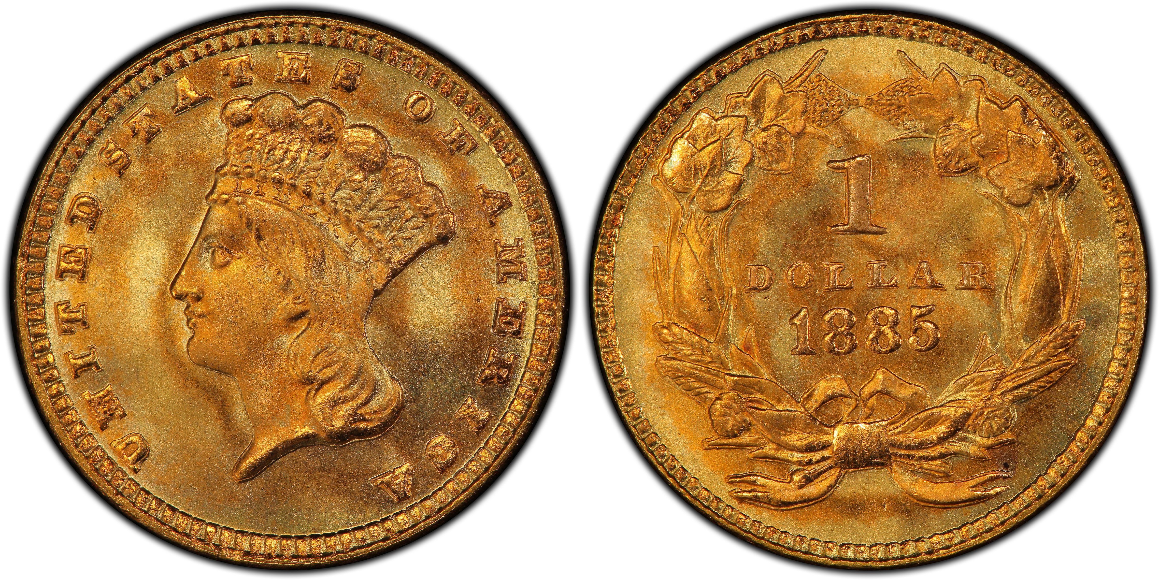 1885 G$1 (Regular Strike) Gold Dollar - PCGS CoinFacts