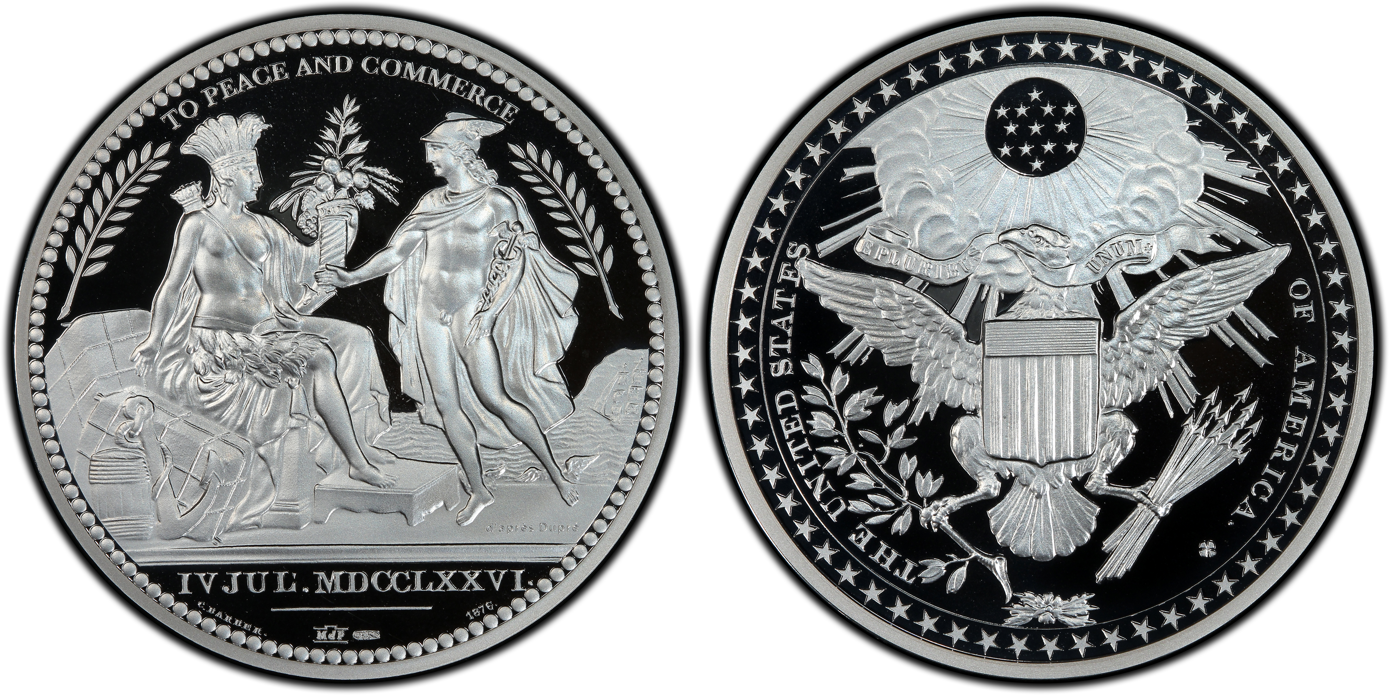 (2013) Medal Wash. Diplomatic Medal 2 oz Silver, DCAM (Proof) U.S. Mint ...