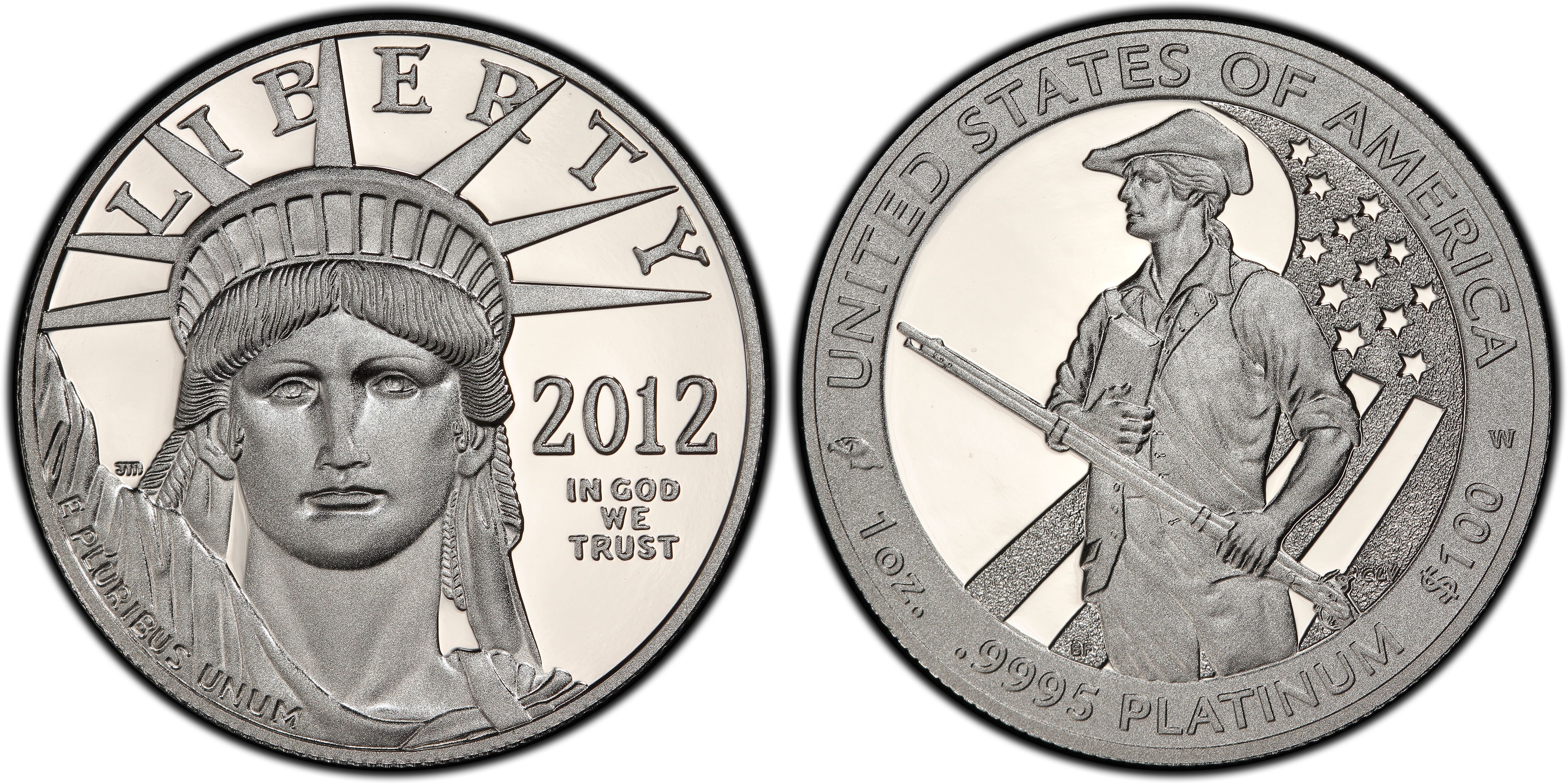 Images of Platinum Eagles 2012-W $100 Statue of Liberty First Strike ...