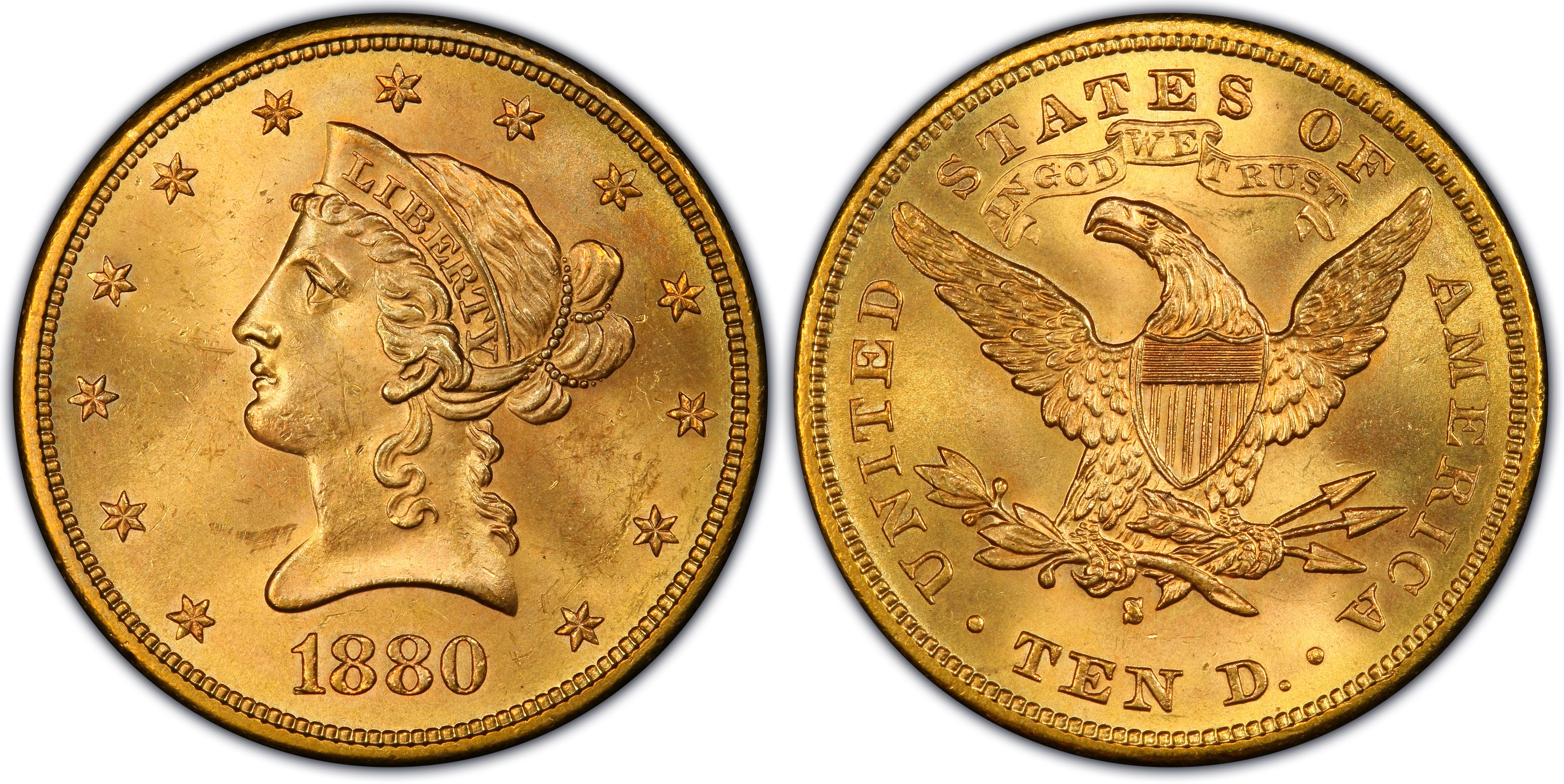 1880 $10 MS, Coin Explorer