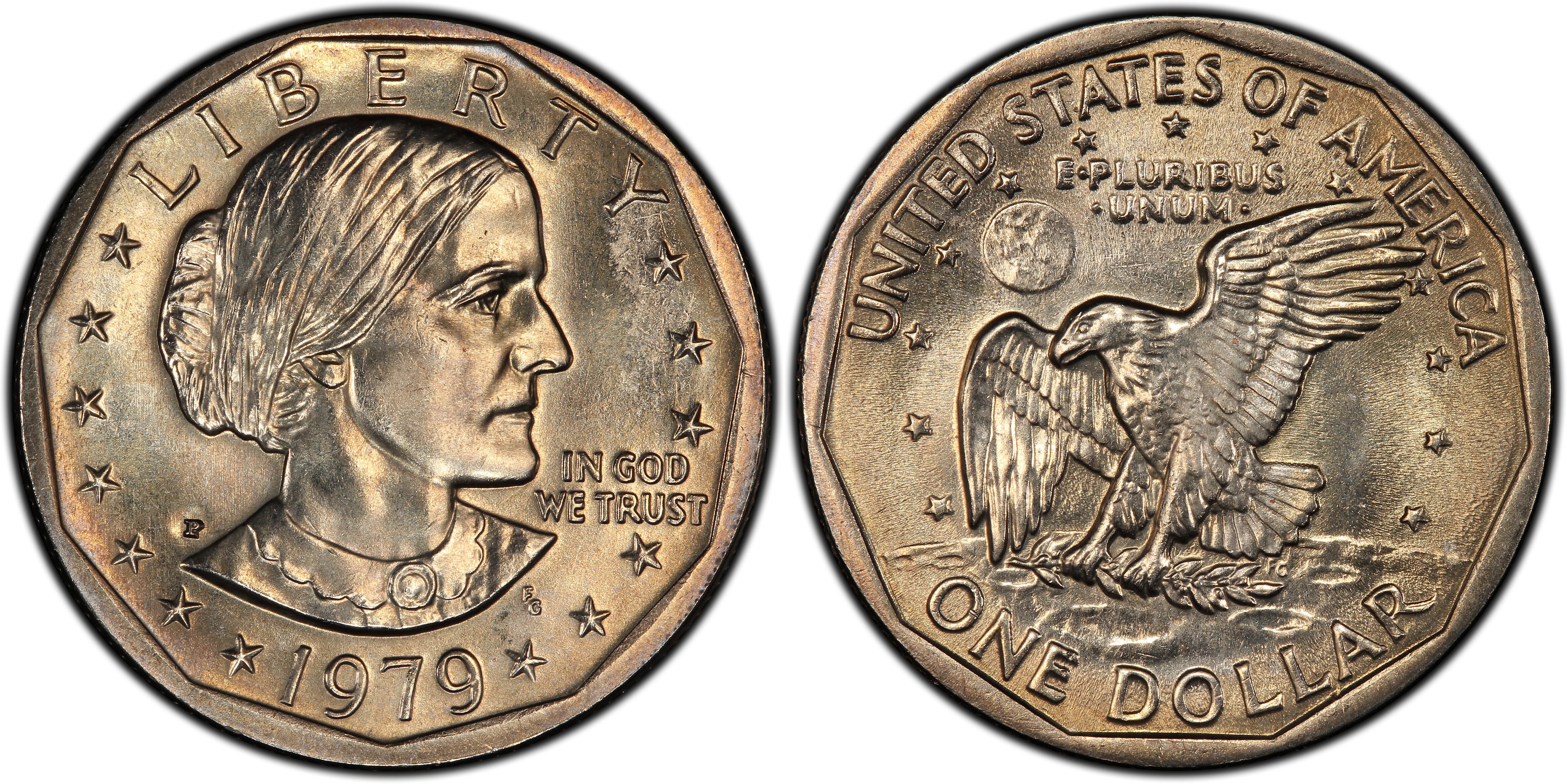 Images of Susan B. Anthony Dollar 1979-P SBA$1 Wide Rim - PCGS CoinFacts