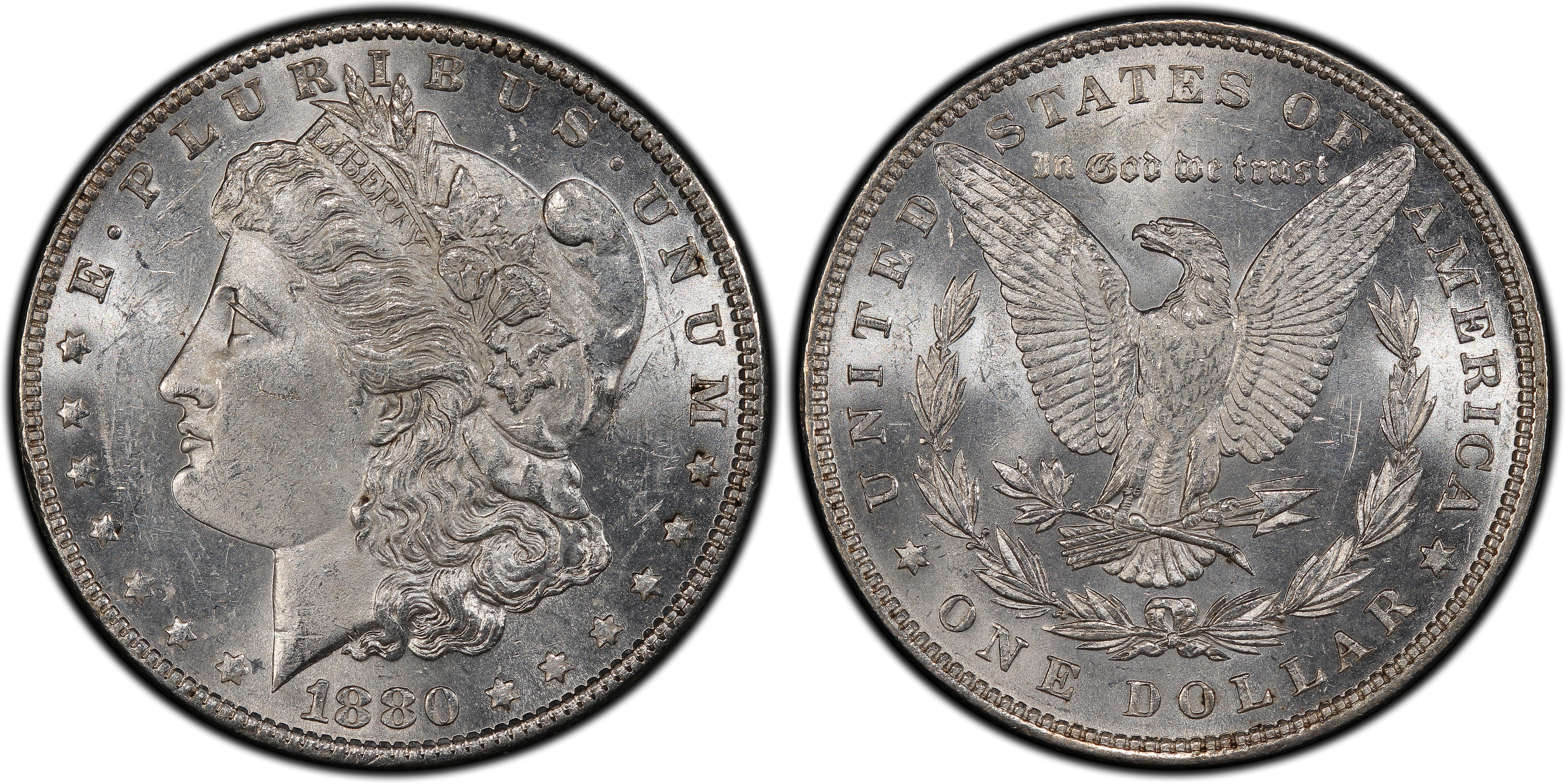 1880 $1 VAM 8 8/7 Ears (Regular Strike) Morgan Dollar - PCGS CoinFacts