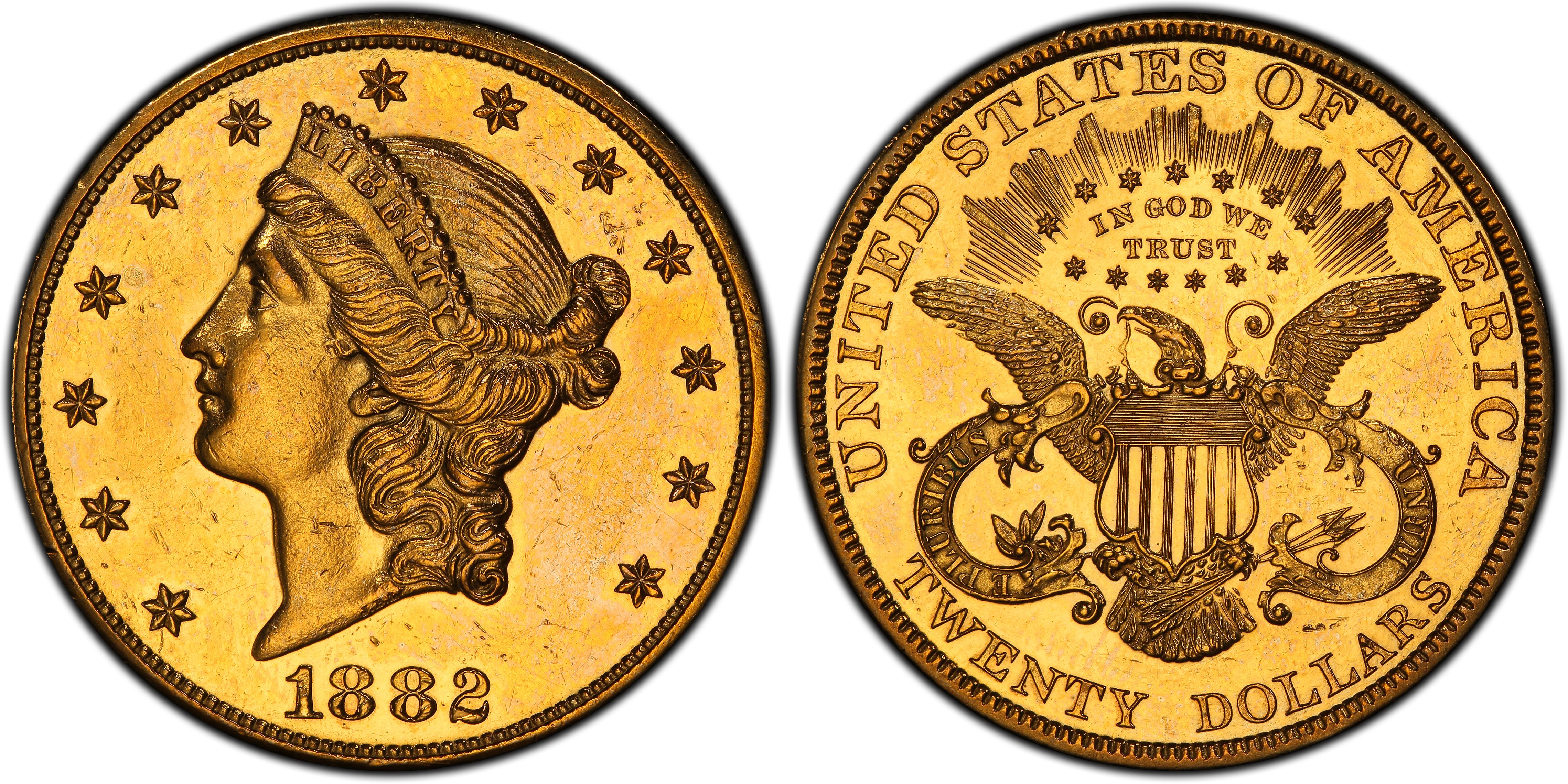 1882 20 Proof Liberty Head 20 Pcgs Coinfacts 